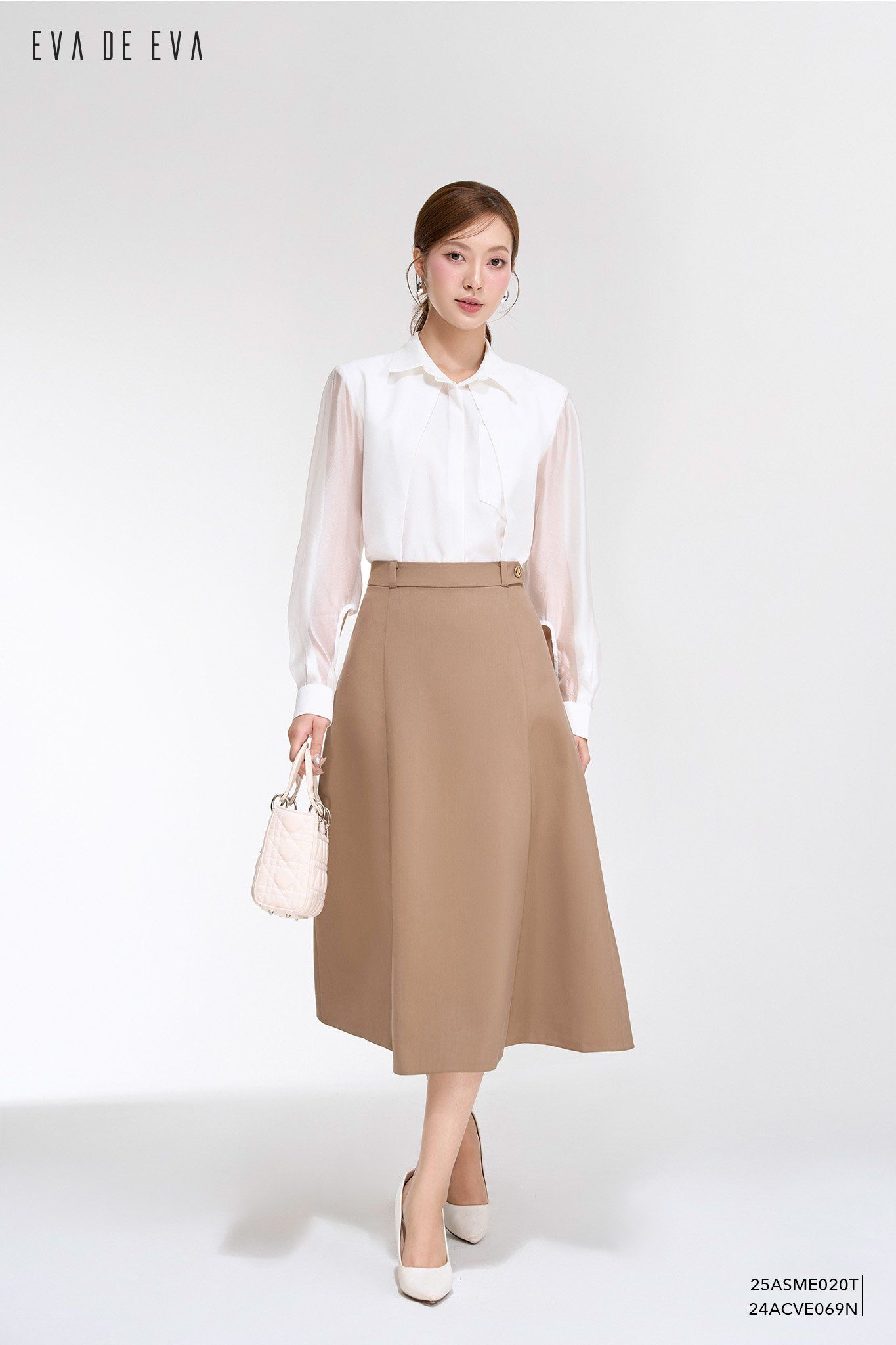  Chân váy Midi, Dáng xòe 24ACVE069N 