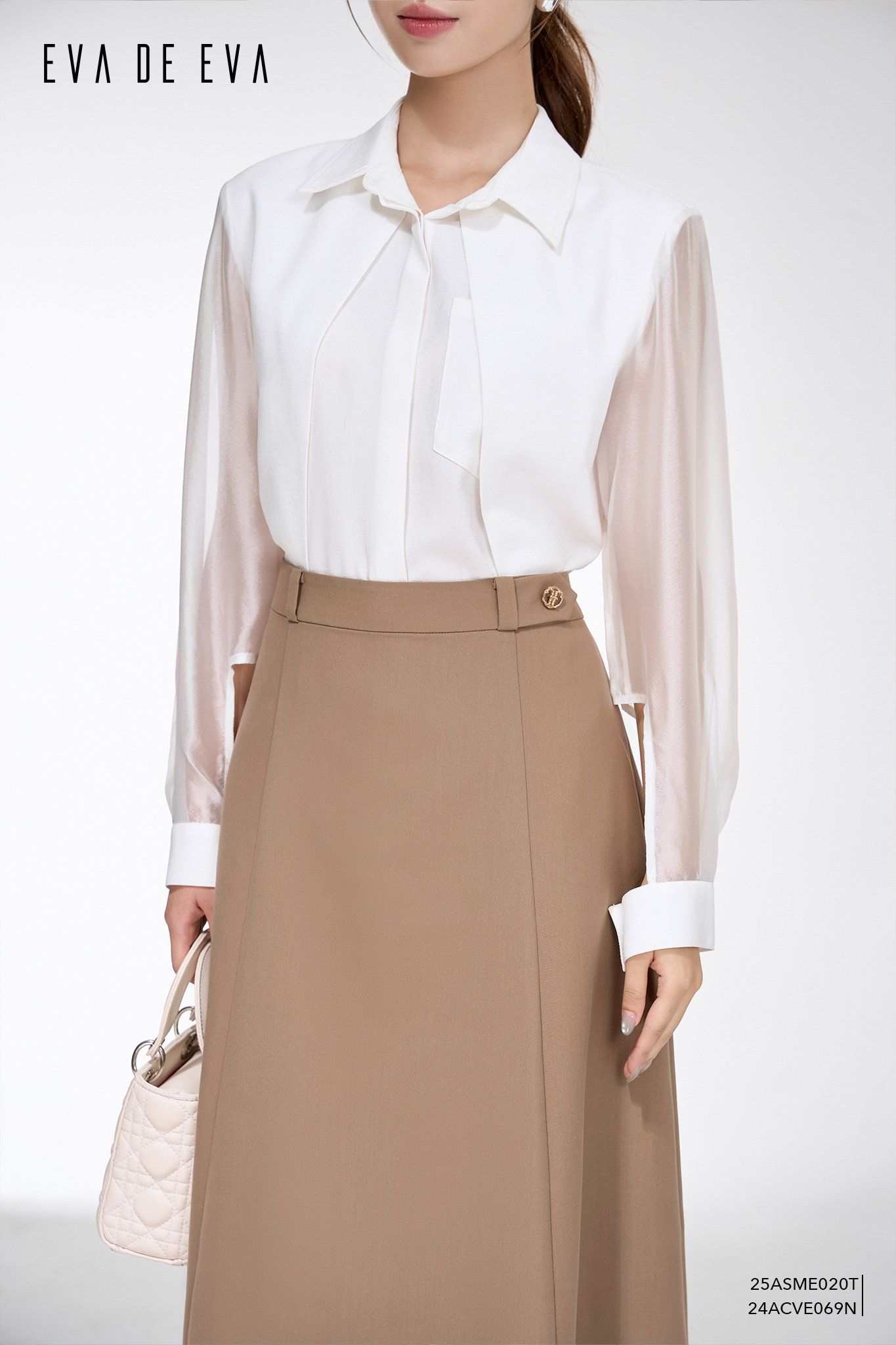  Chân váy Midi, Dáng xòe 24ACVE069N 