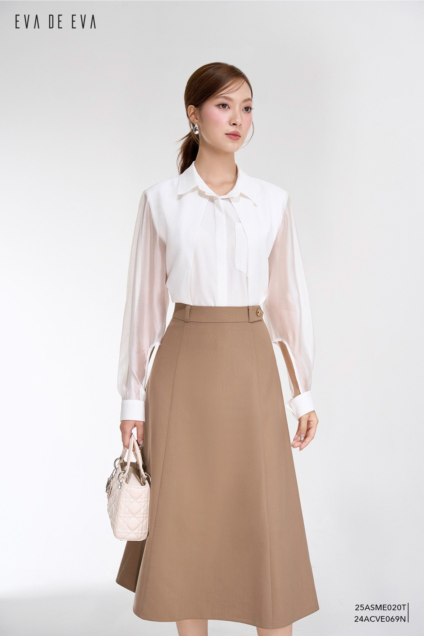  Chân váy Midi, Dáng xòe 24ACVE069N 