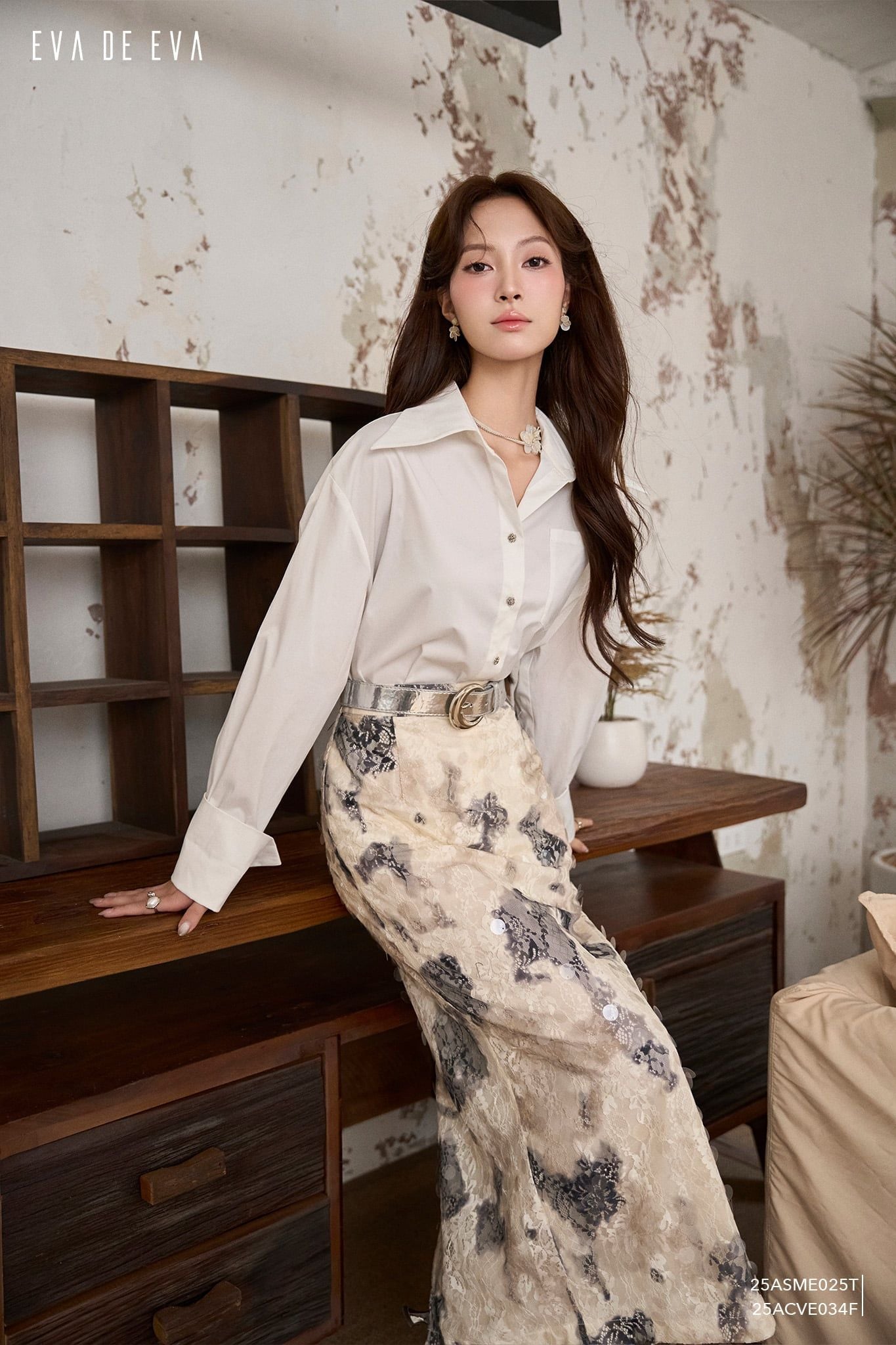  Sơ mi tay dài, Dáng sơ vin 25ASME025T 