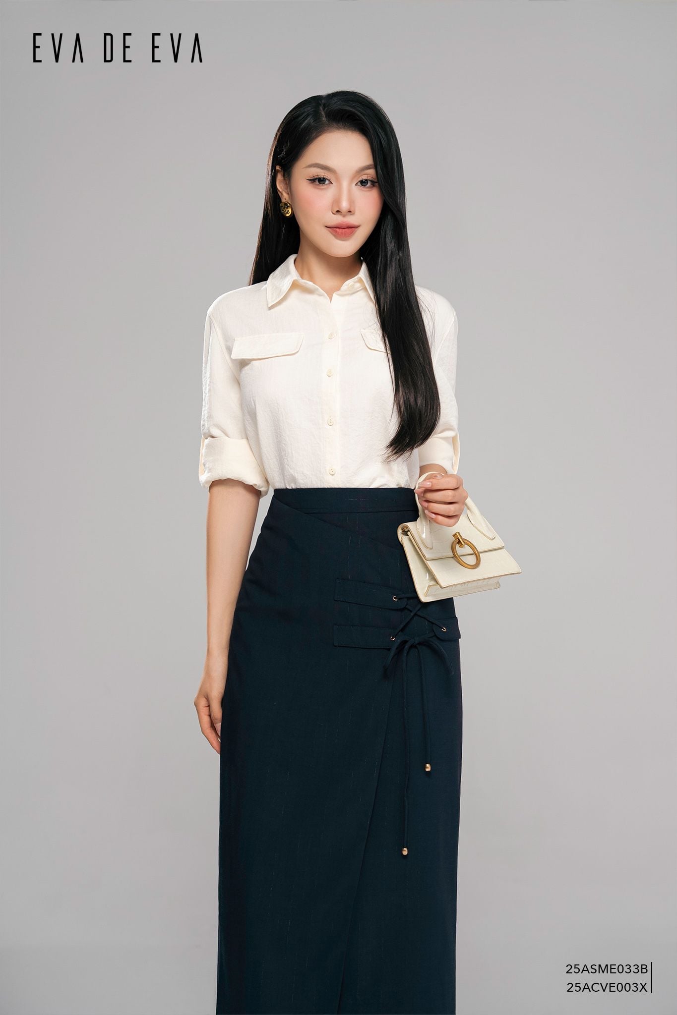  Sơ mi tay dài, Dáng sơ vin 25ASME033B 