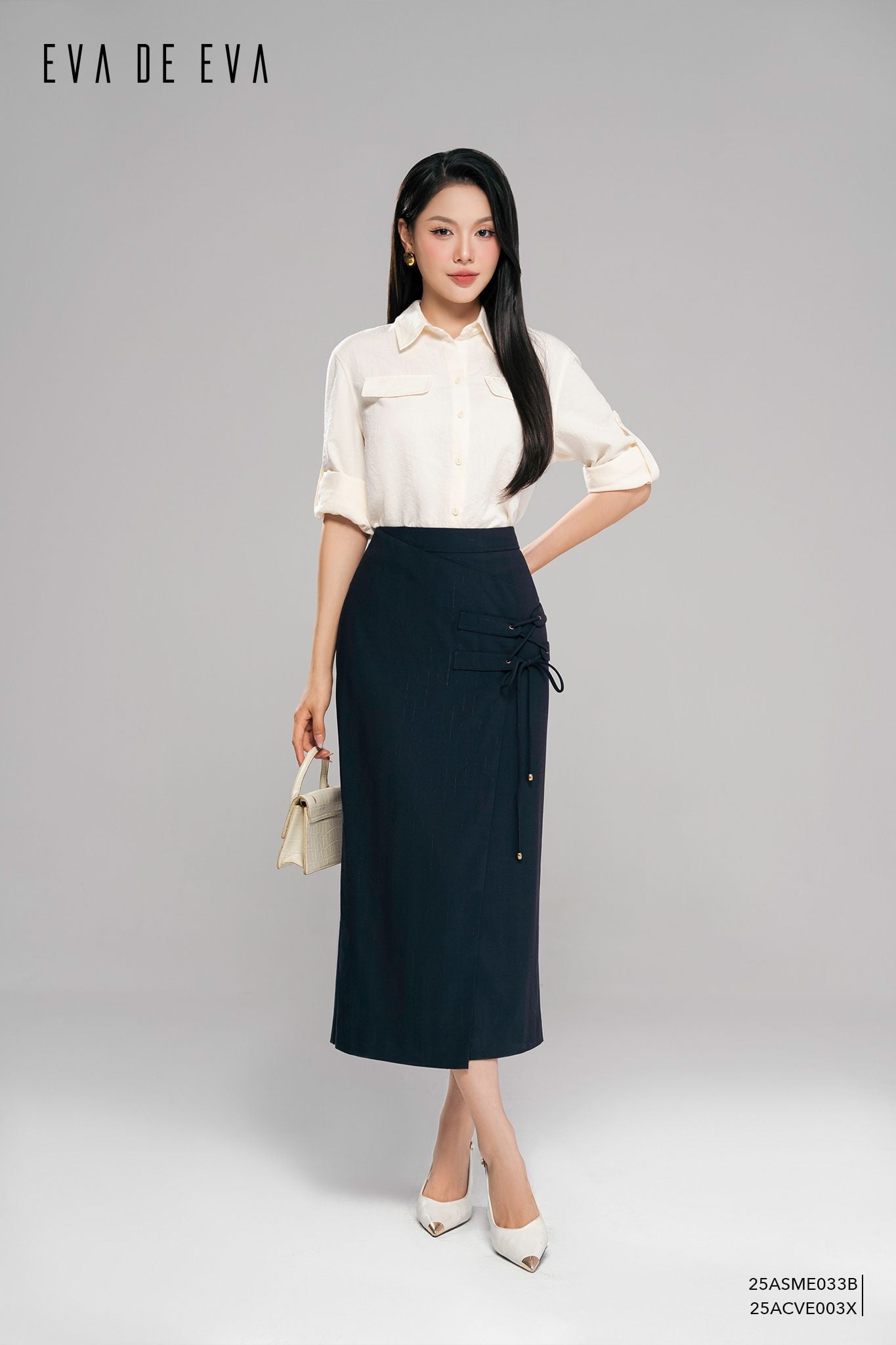  Sơ mi tay dài, Dáng sơ vin 25ASME033B 