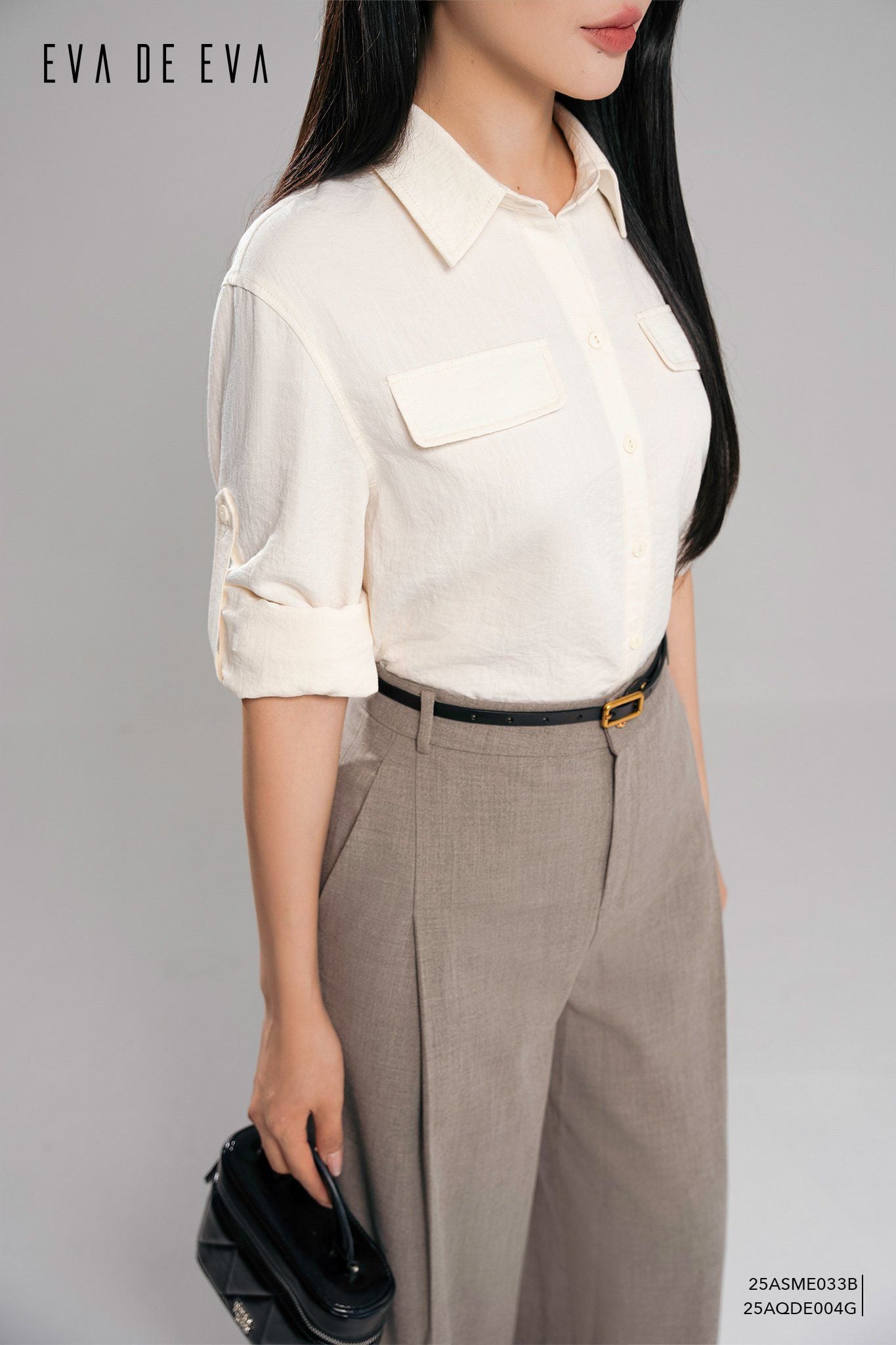  Sơ mi tay dài, Dáng sơ vin 25ASME033B 