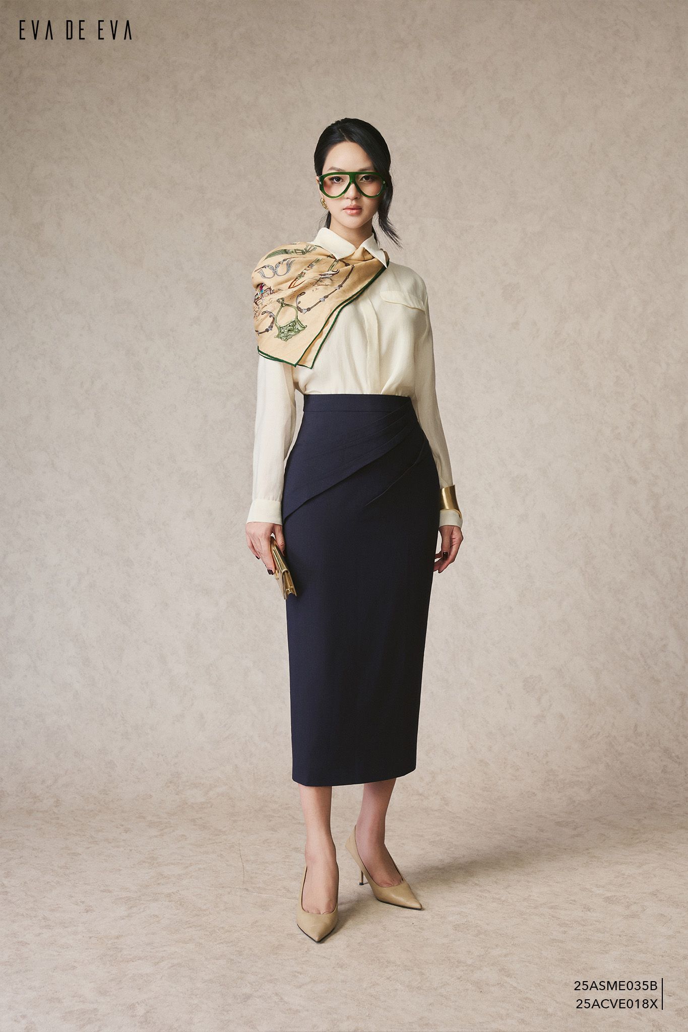  Chân váy Midi, Dáng ôm 25ACVE018X 