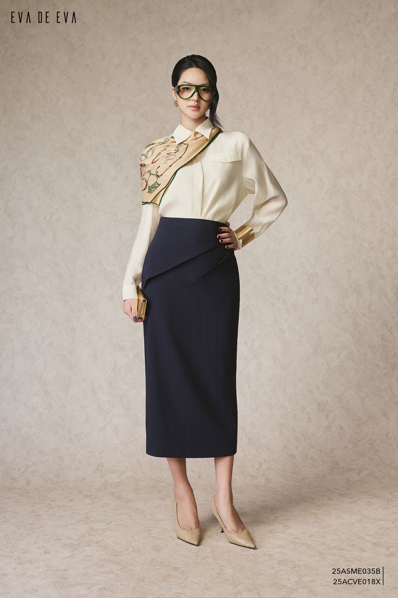  Chân váy Midi, Dáng ôm 25ACVE018X 