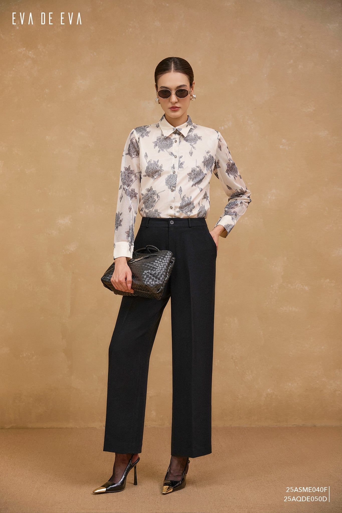  Sơ mi tay dài, Dáng sơ vin 25ASME040F 