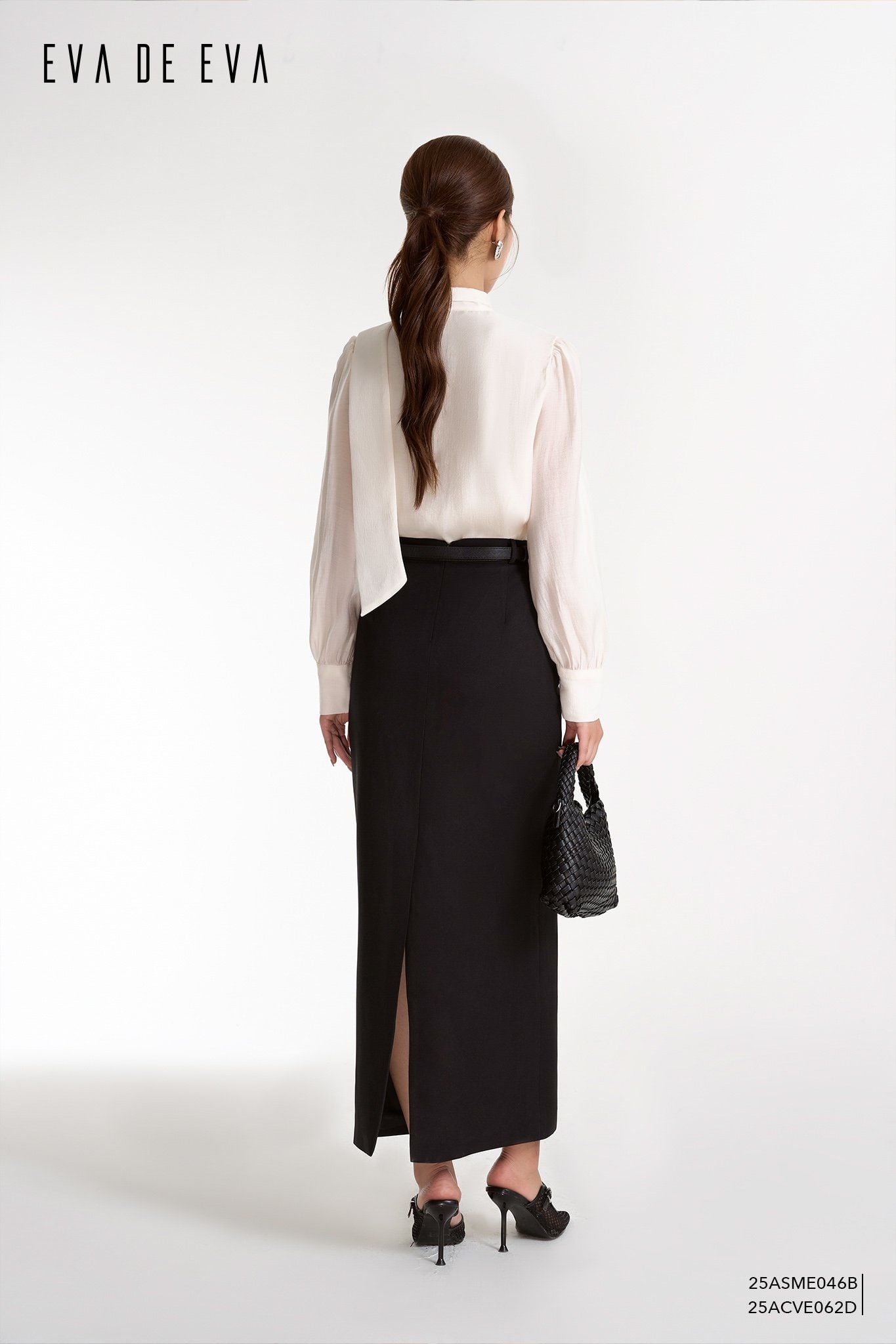  Sơ mi tay dài, Cổ nơ 25ASME046B 