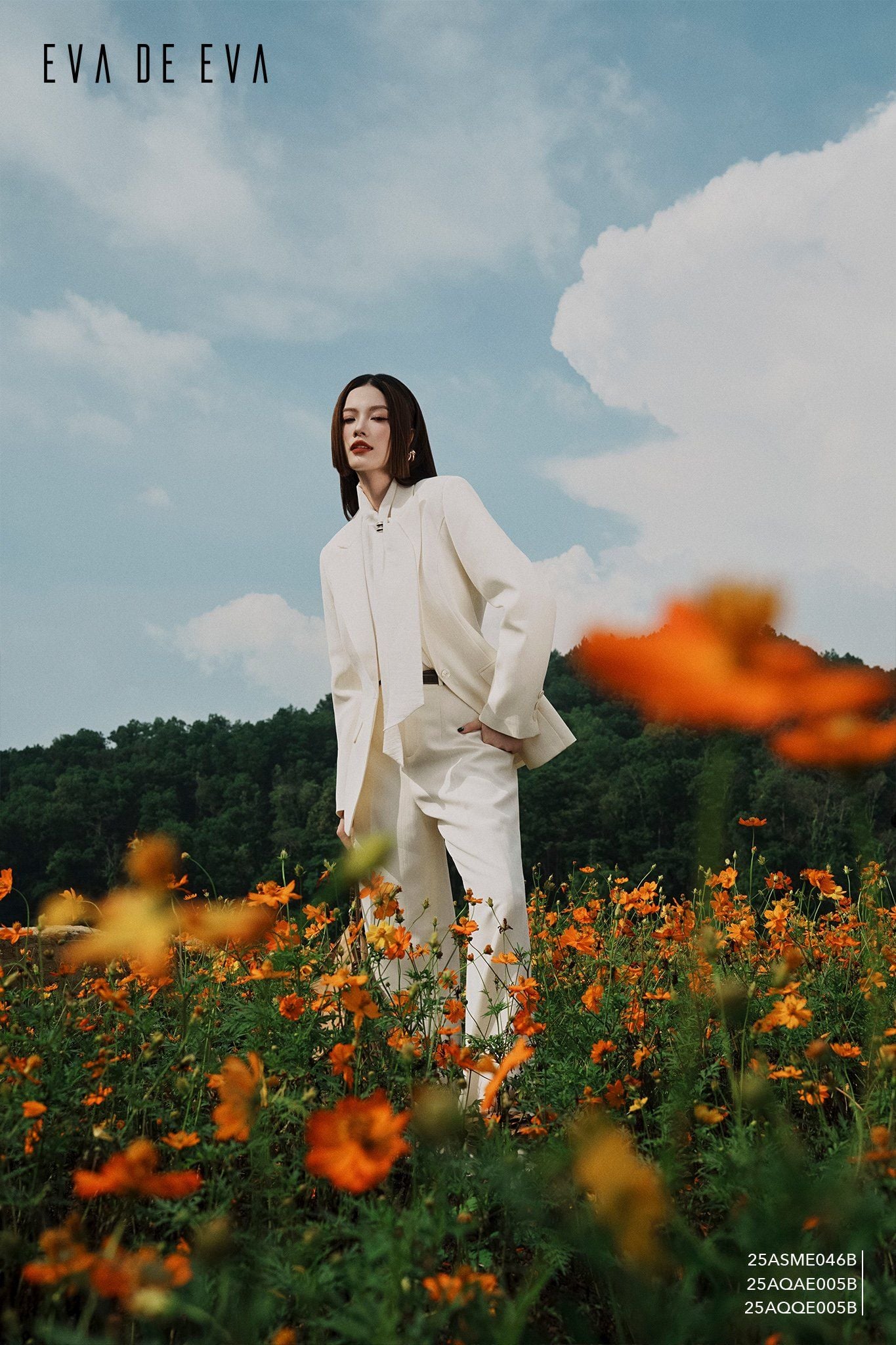  Sơ mi tay dài, Cổ nơ 25ASME046B 