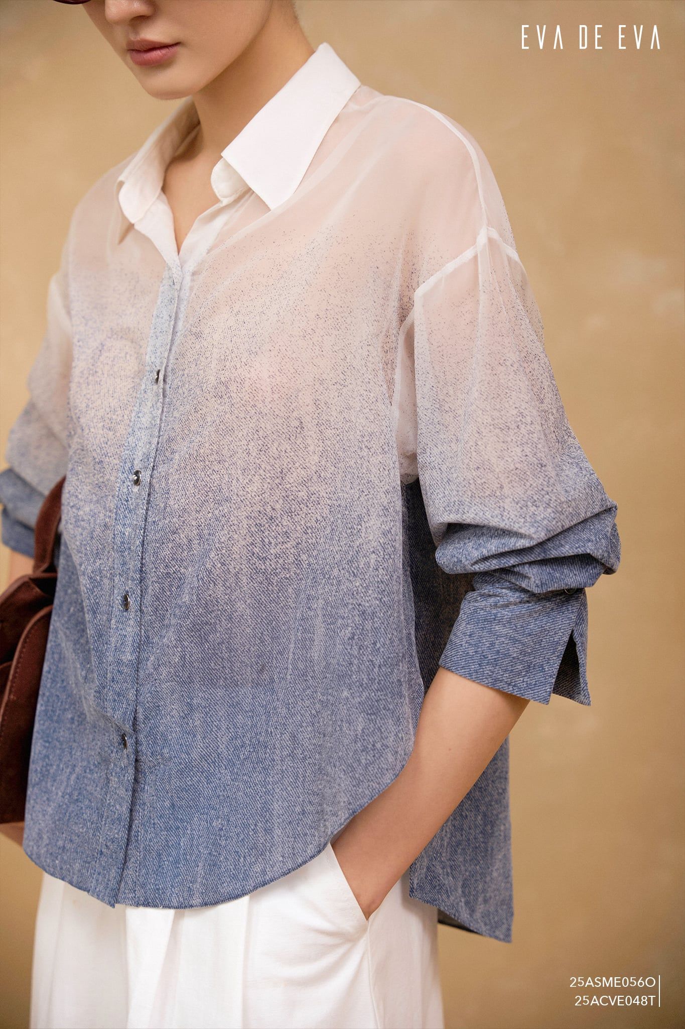  Sơ mi tay dài, Dáng sơ vin 25ASME056O 