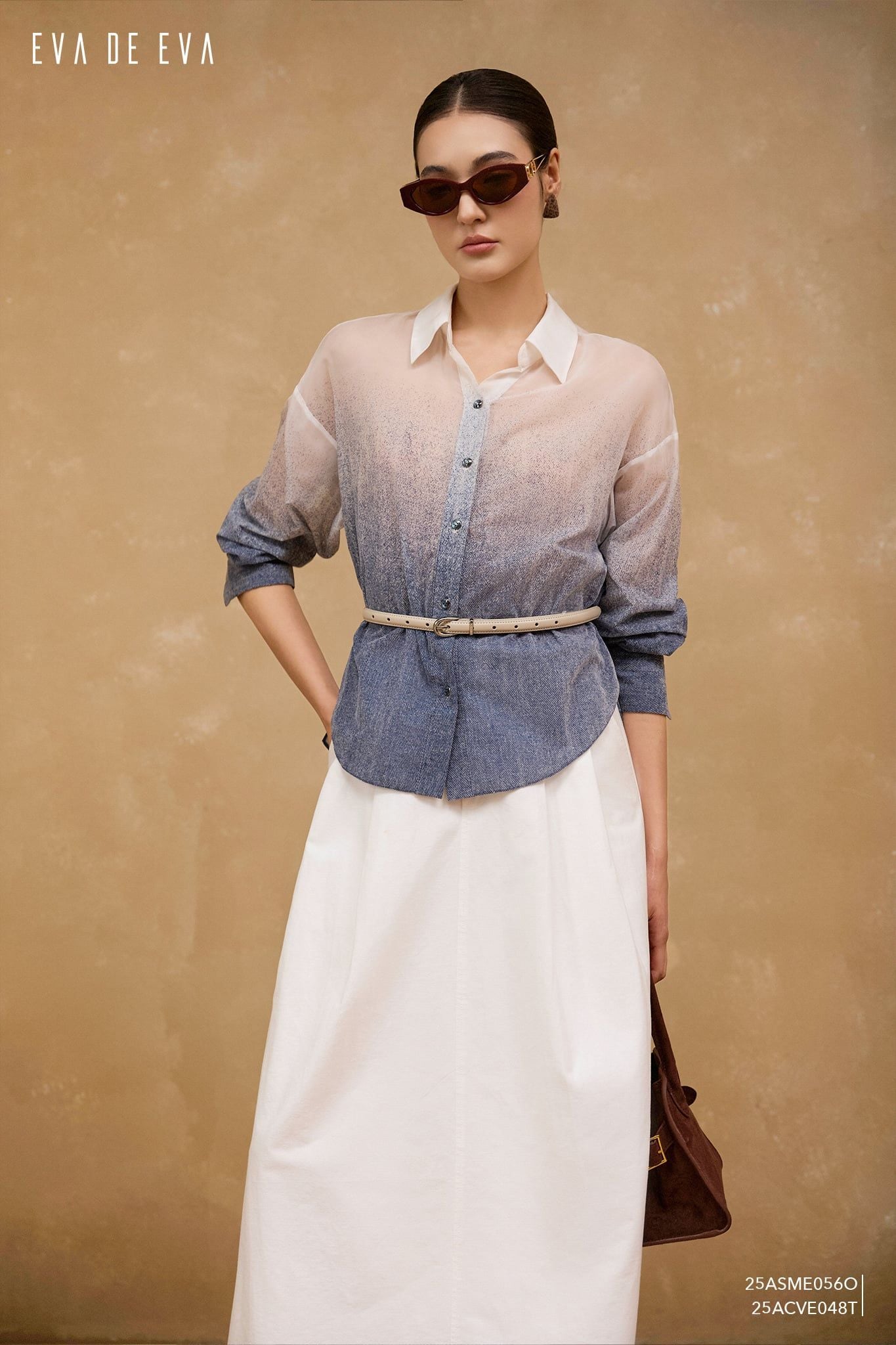  Sơ mi tay dài, Dáng sơ vin 25ASME056O 