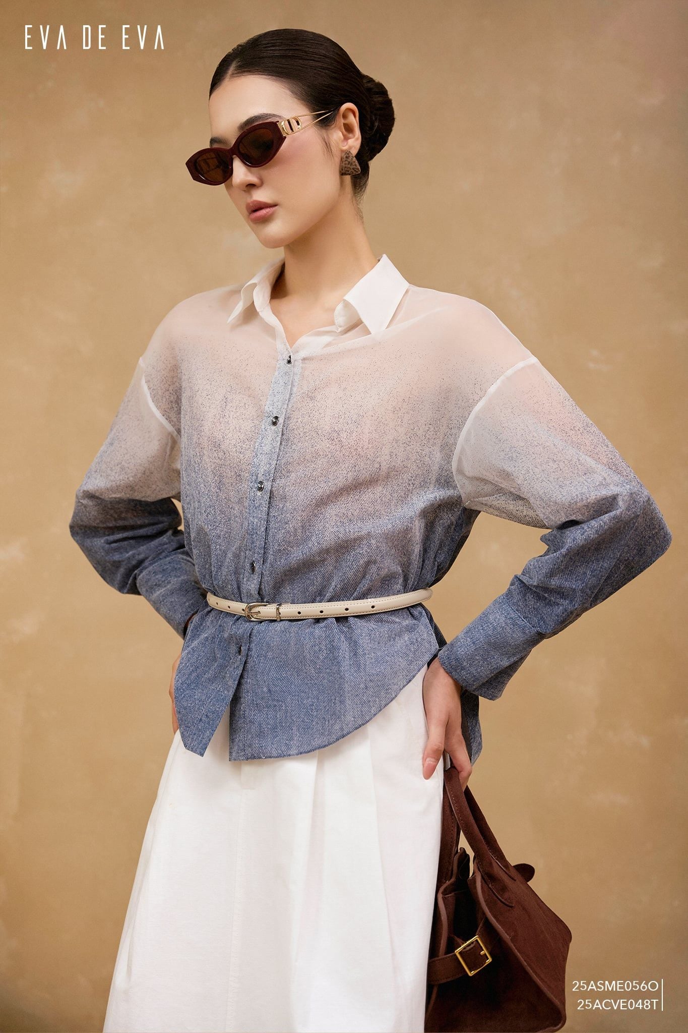  Sơ mi tay dài, Dáng sơ vin 25ASME056O 