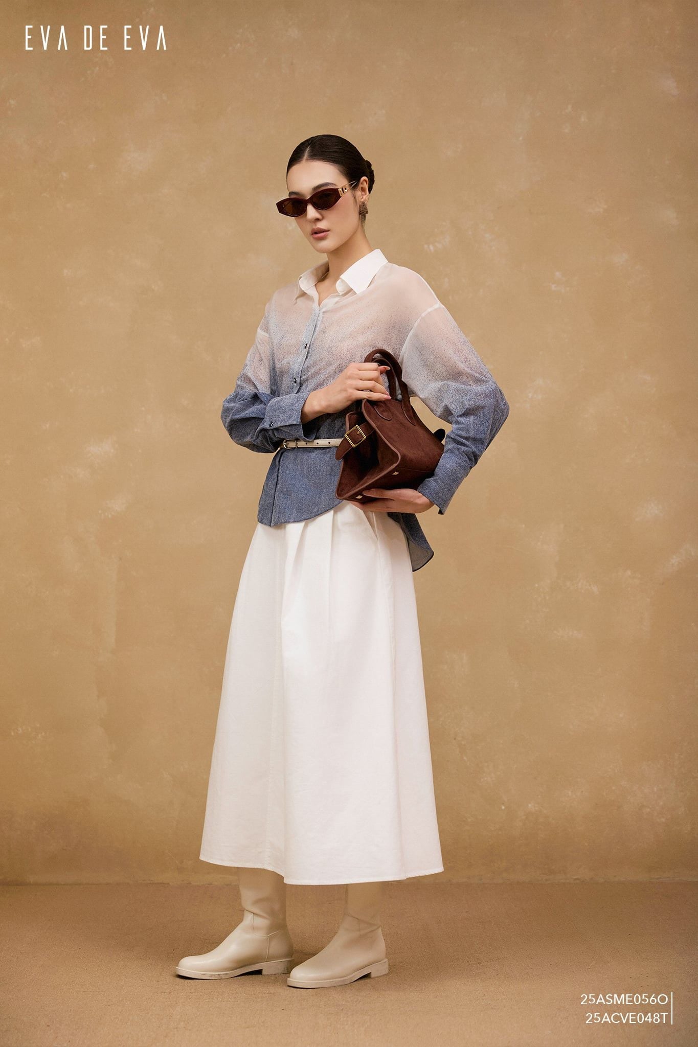  Sơ mi tay dài, Dáng sơ vin 25ASME056O 