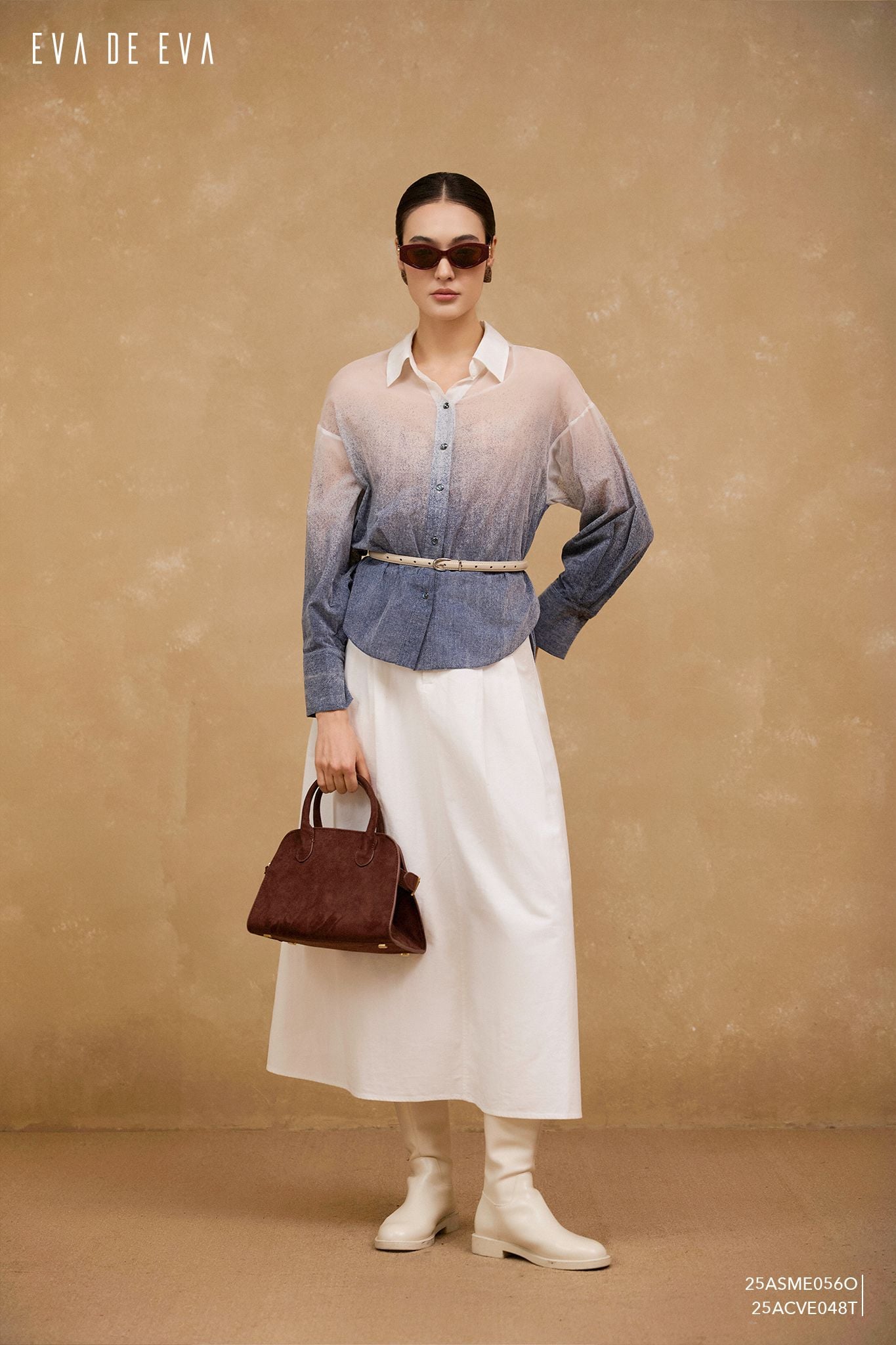  Sơ mi tay dài, Dáng sơ vin 25ASME056O 