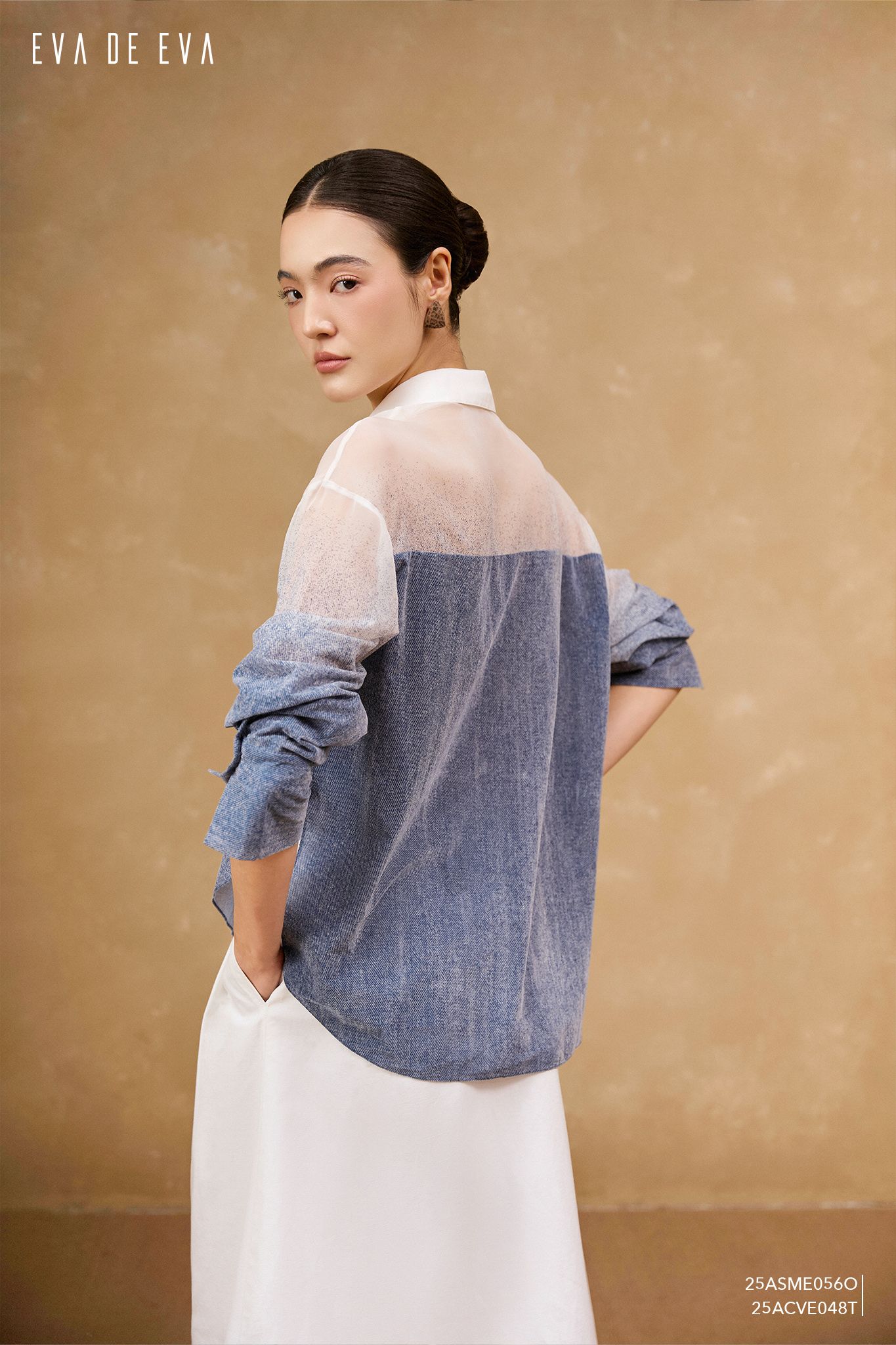  Sơ mi tay dài, Dáng sơ vin 25ASME056O 