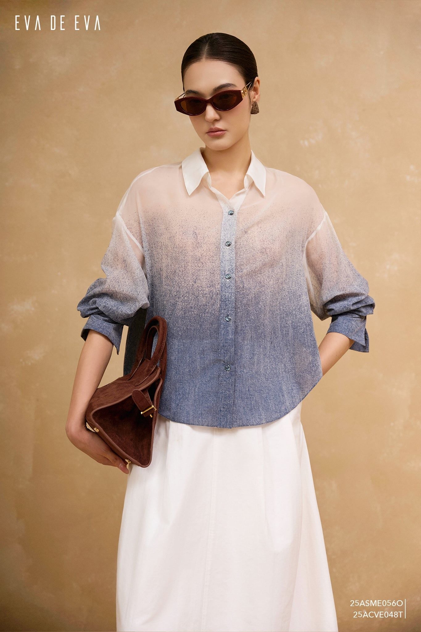  Sơ mi tay dài, Dáng sơ vin 25ASME056O 