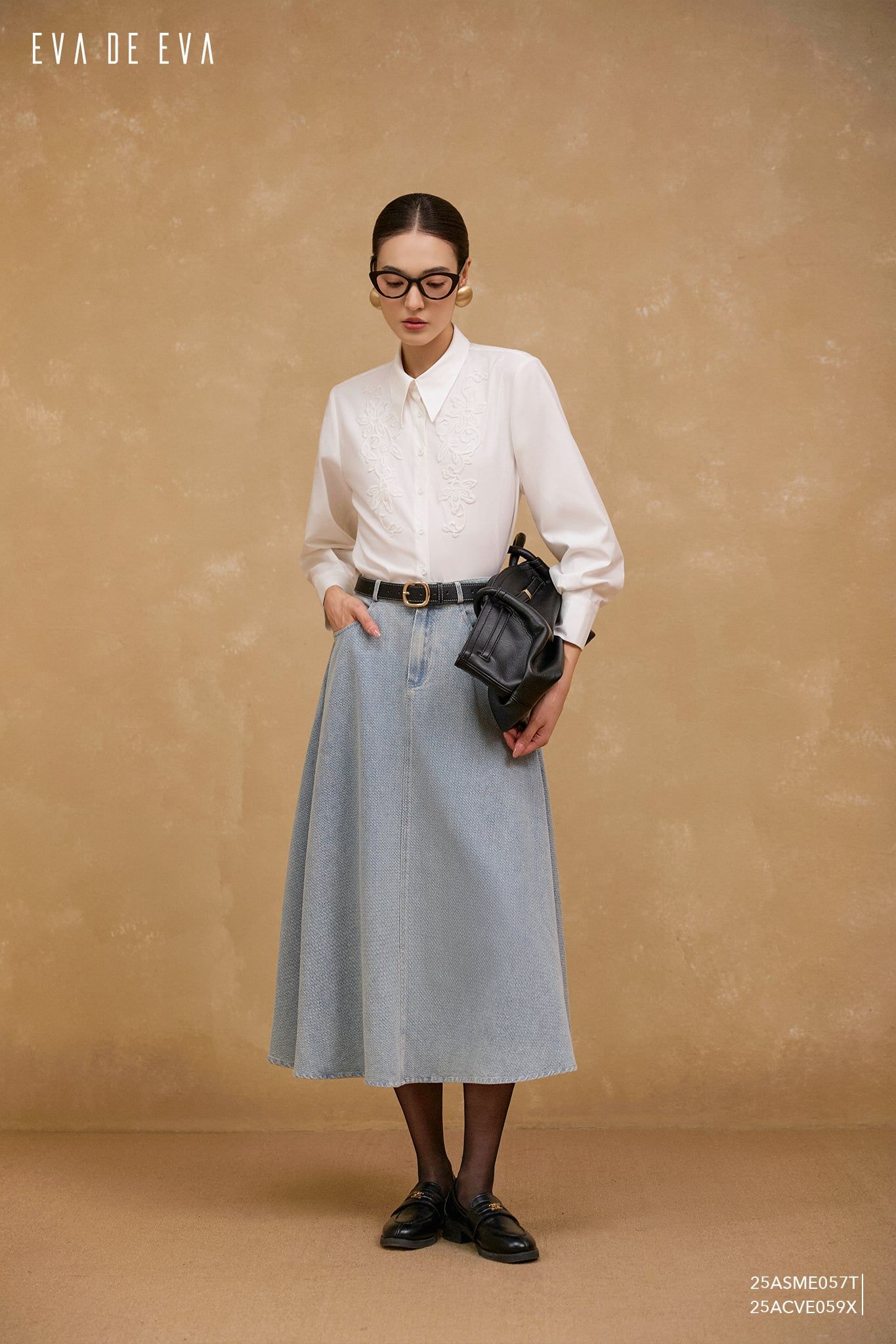  Sơ mi tay dài, Dáng sơ vin 25ASME057T 