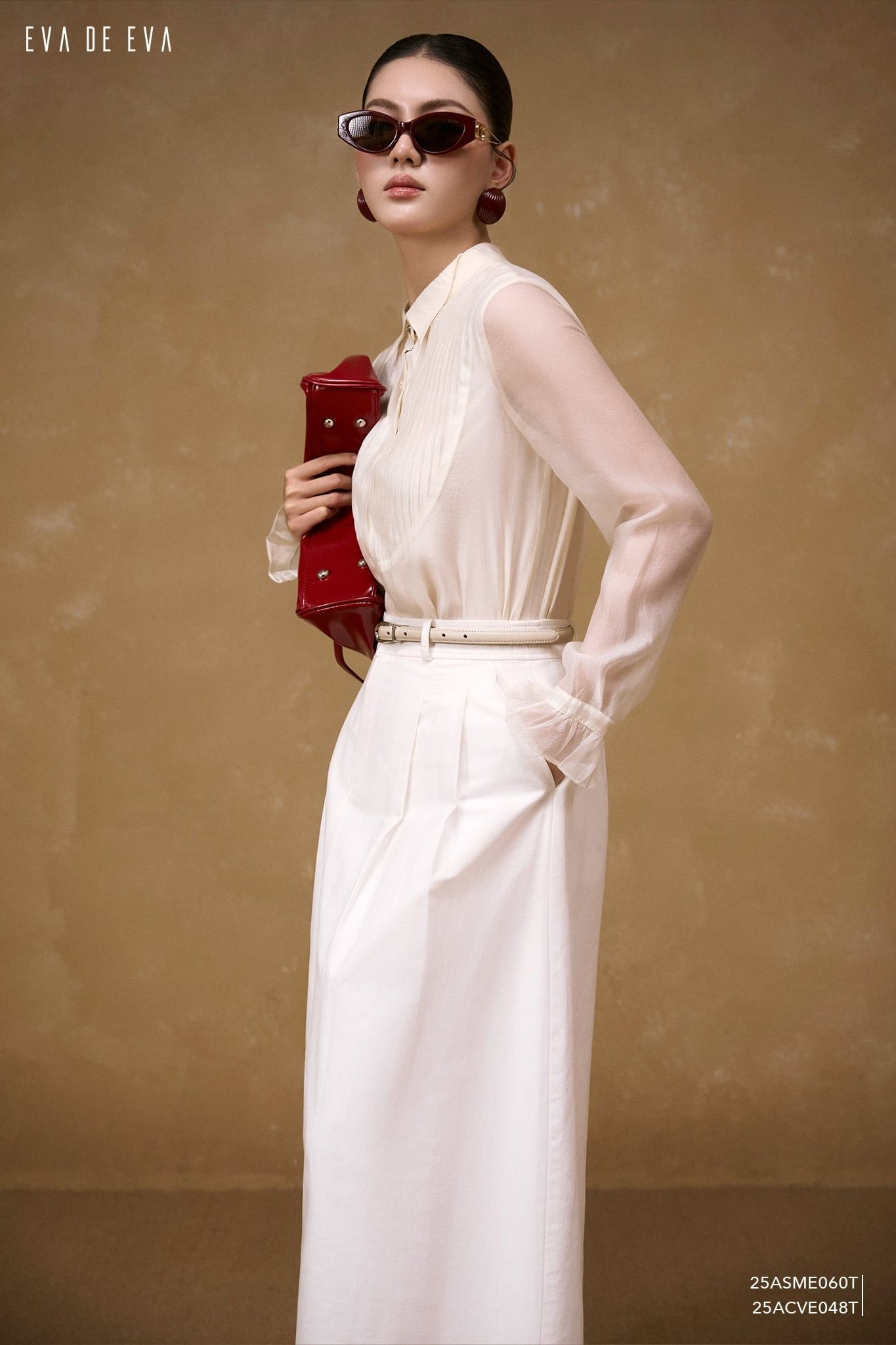  Chân váy Midi, Dáng xòe 25ACVE048T 