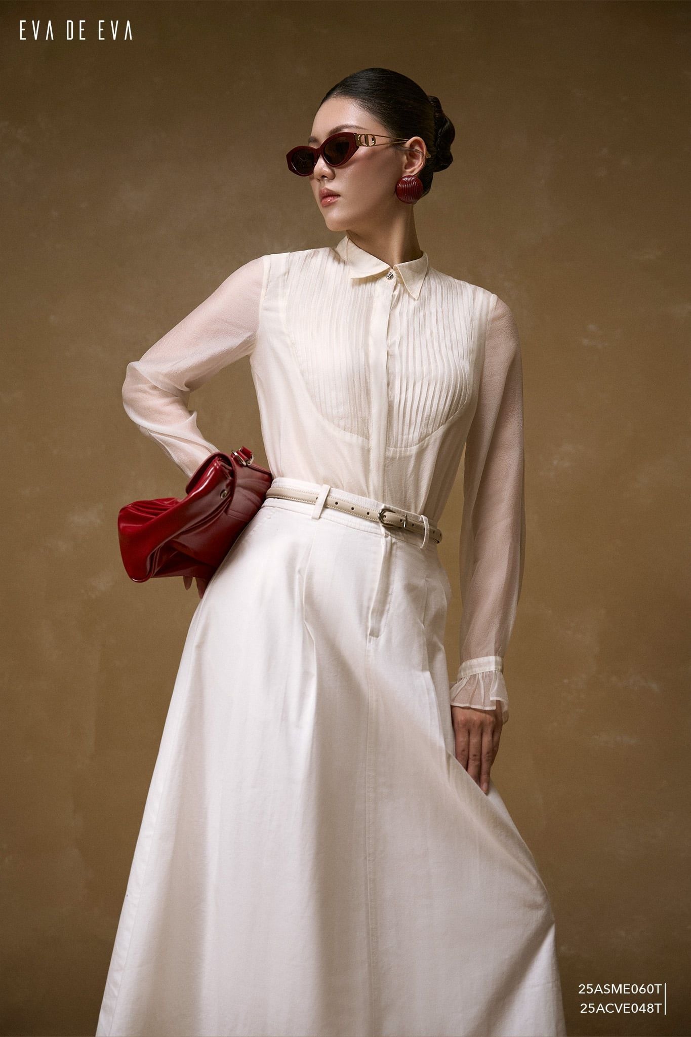  Sơ mi tay dài, Dáng sơ vin 25ASME060T 