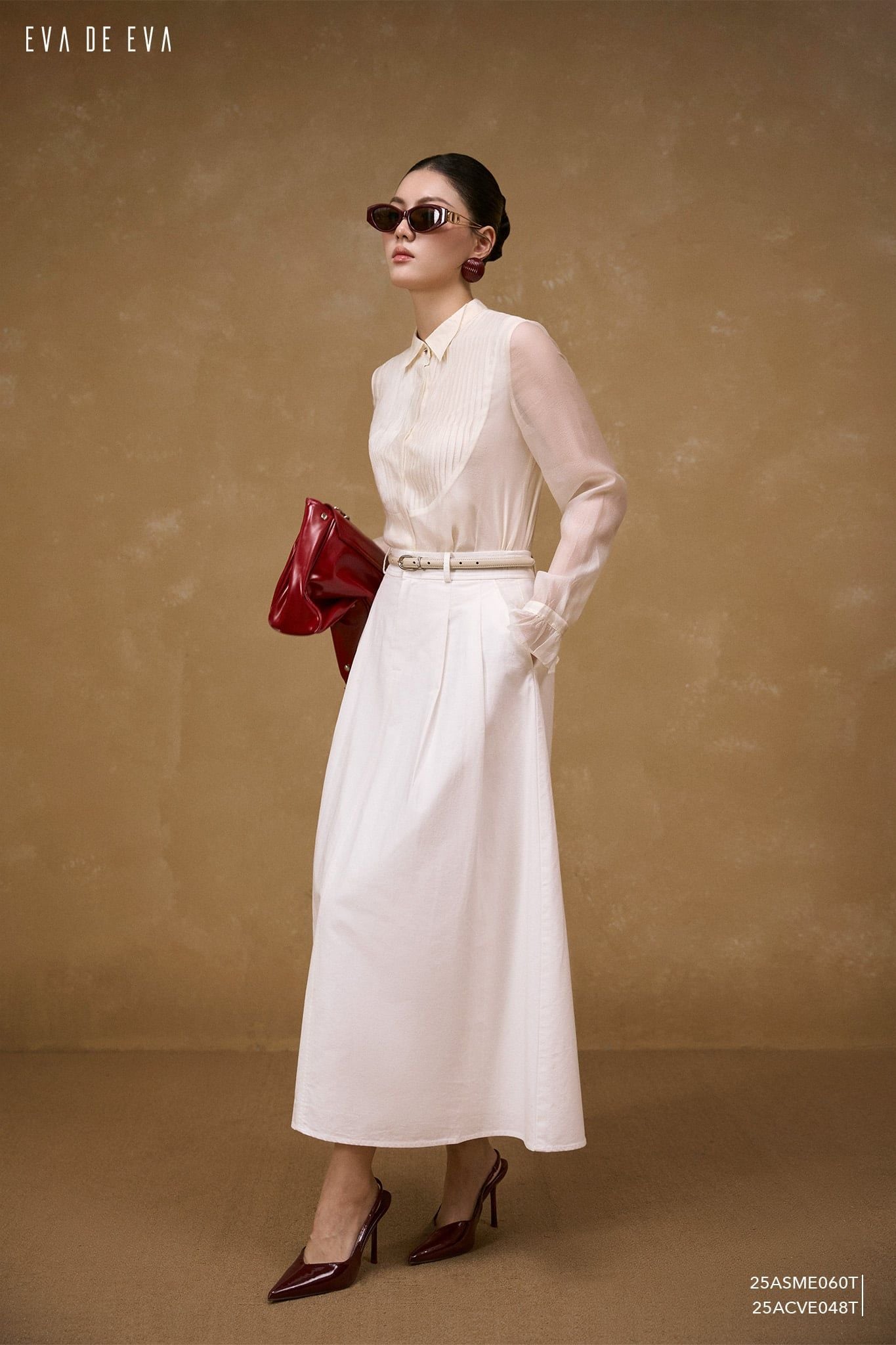  Chân váy Midi, Dáng xòe 25ACVE048T 