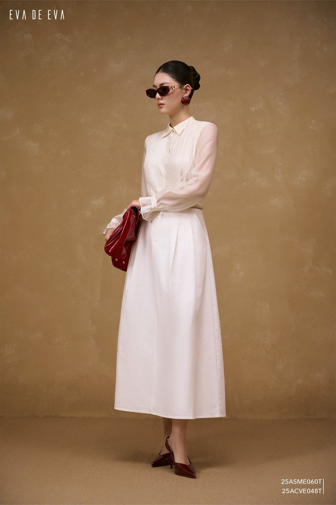  Chân váy Midi, Dáng xòe 25ACVE048T 