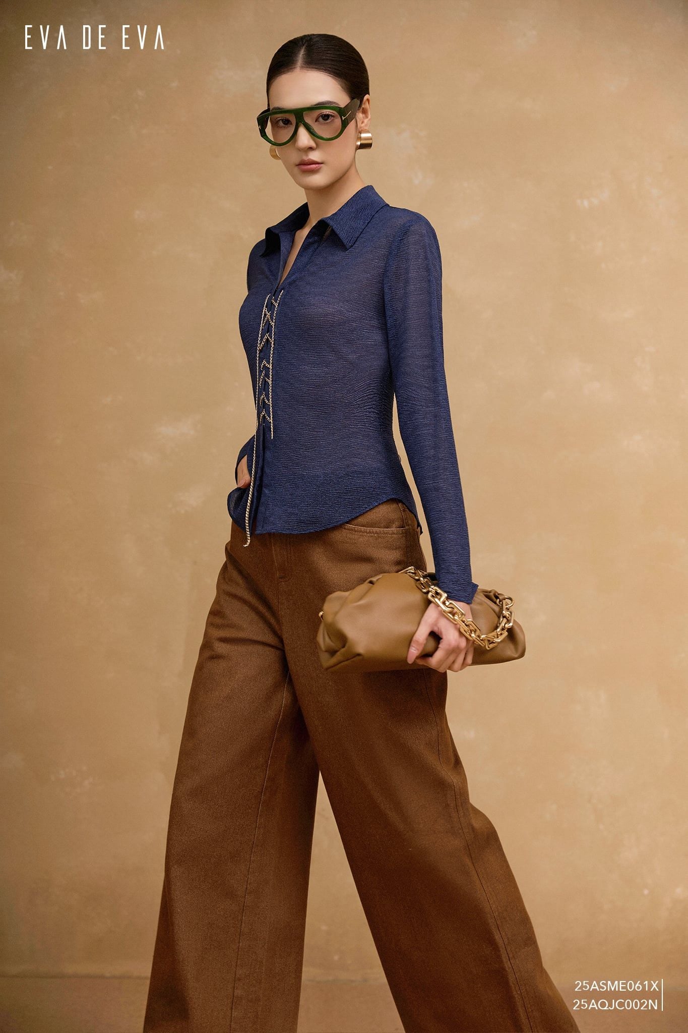  Sơ mi tay dài, Dáng sơ vin 25ASME061X 