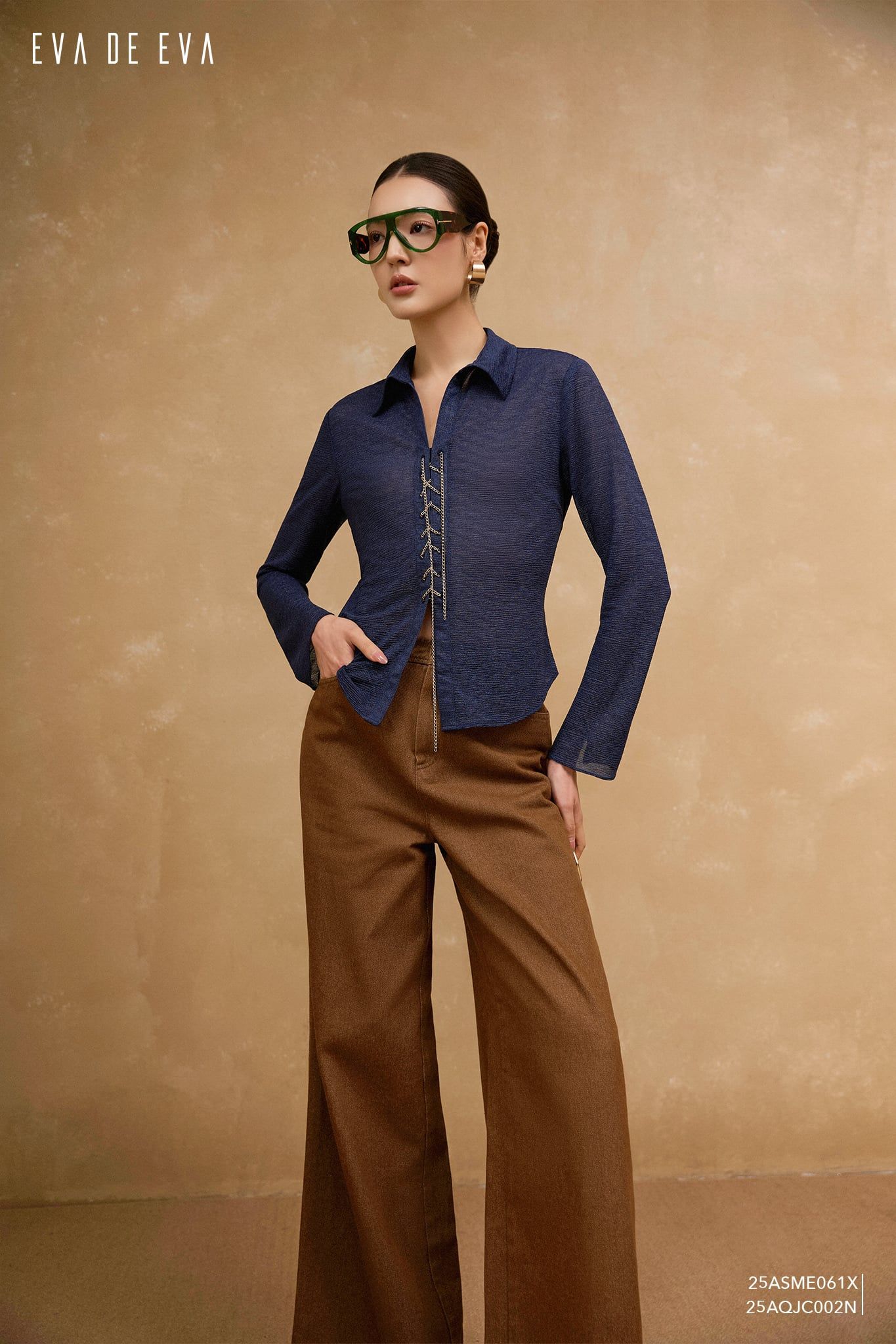  Sơ mi tay dài, Dáng sơ vin 25ASME061X 