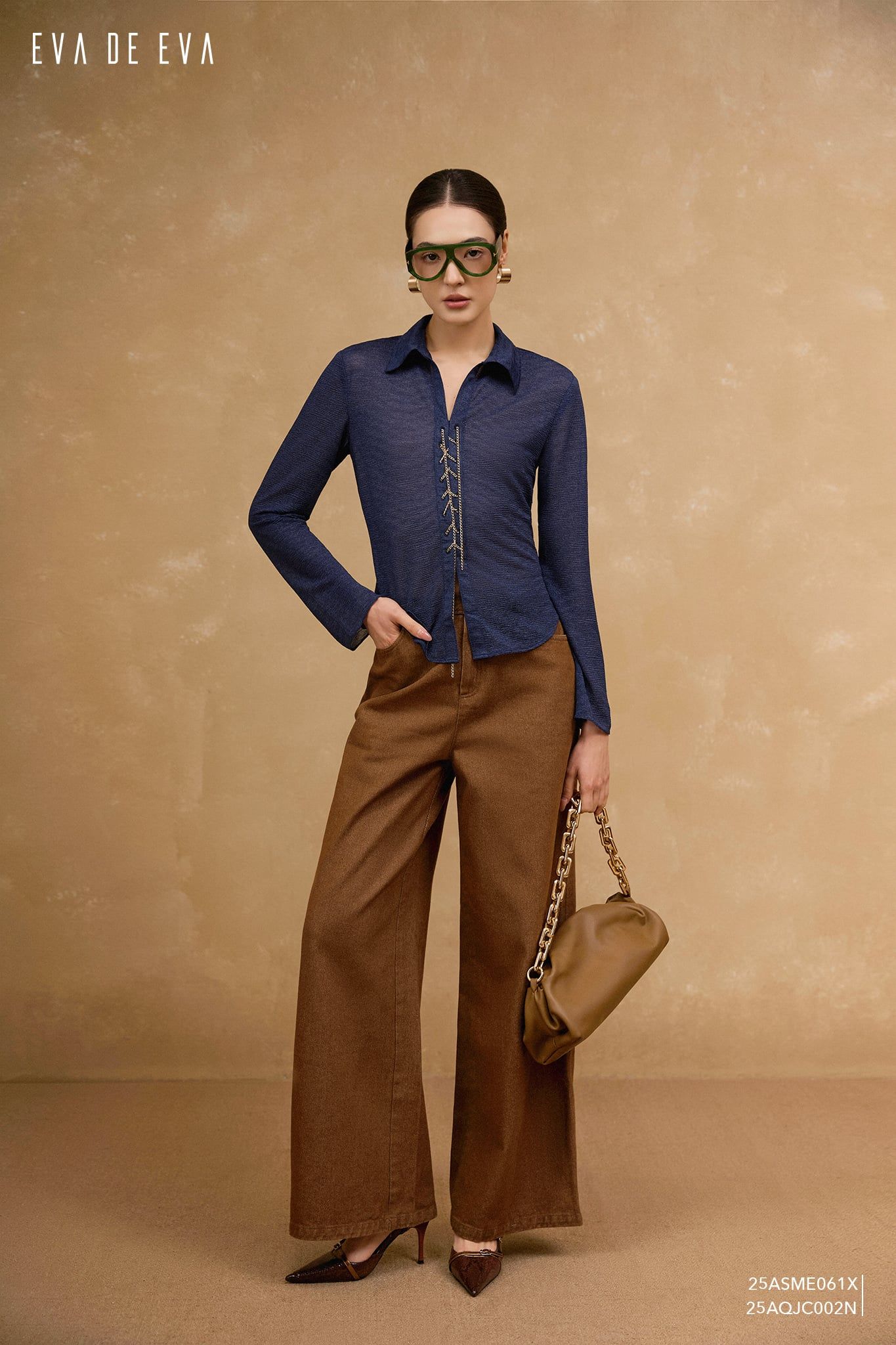  Sơ mi tay dài, Dáng sơ vin 25ASME061X 