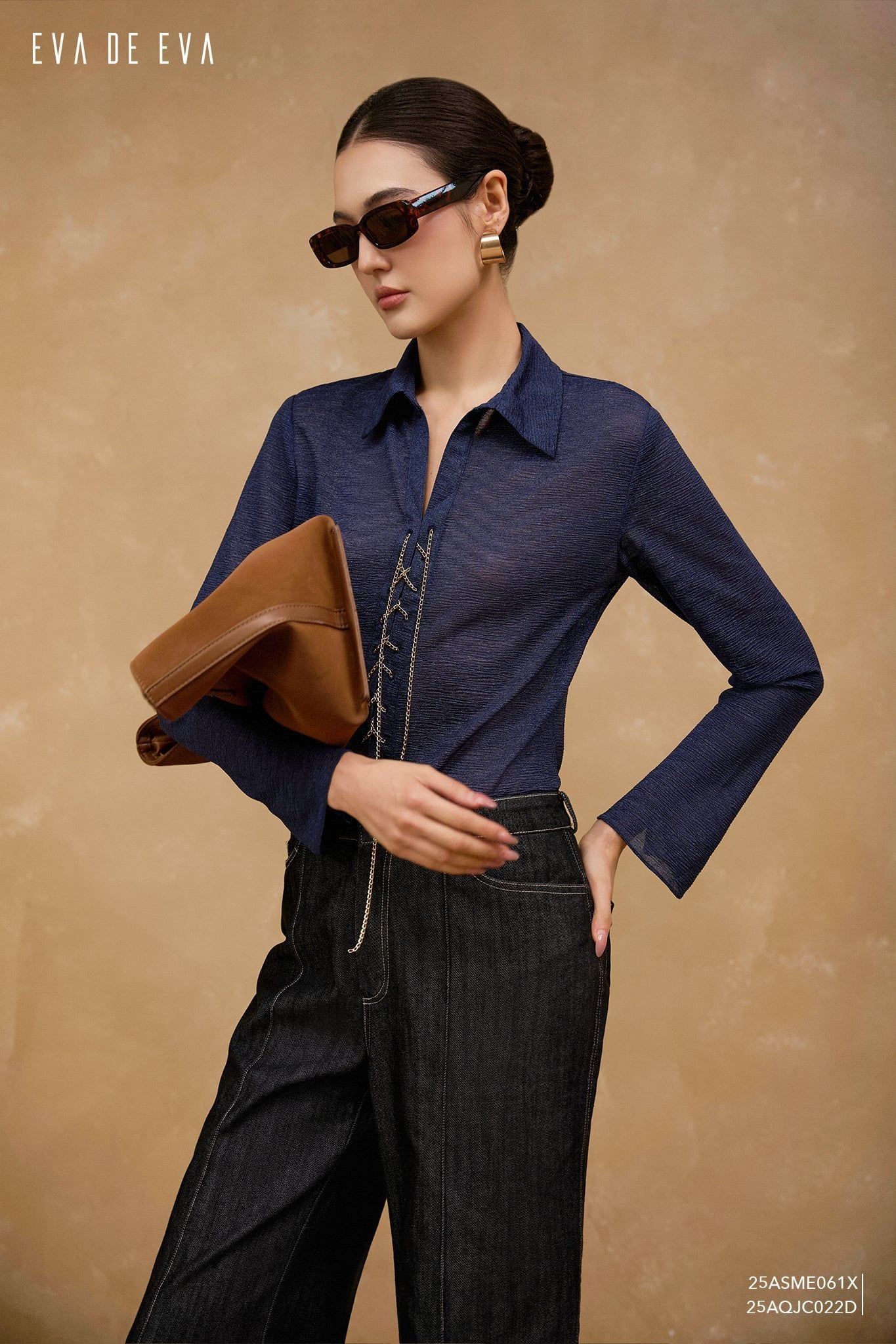  Sơ mi tay dài, Dáng sơ vin 25ASME061X 