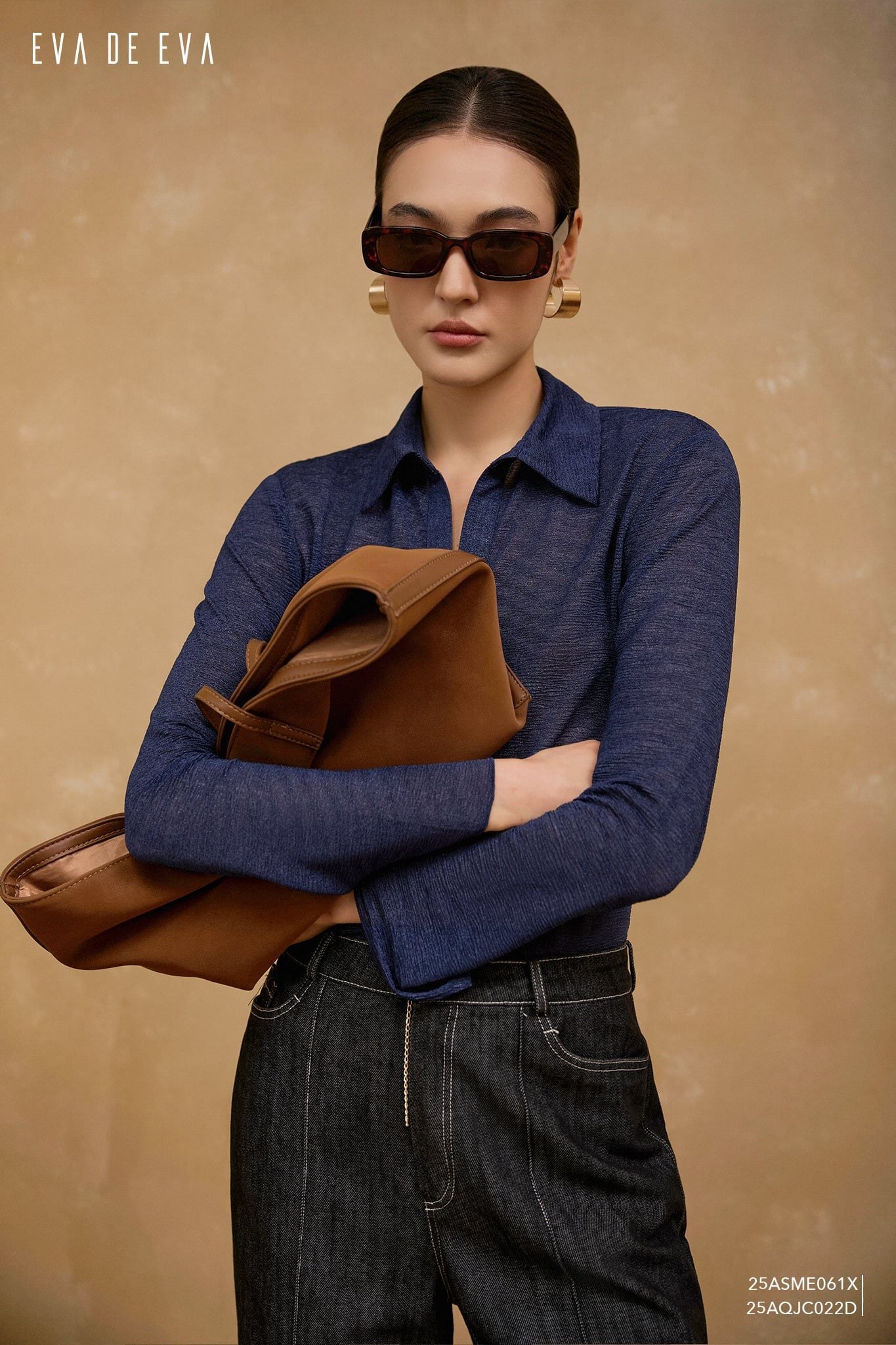  Sơ mi tay dài, Dáng sơ vin 25ASME061X 