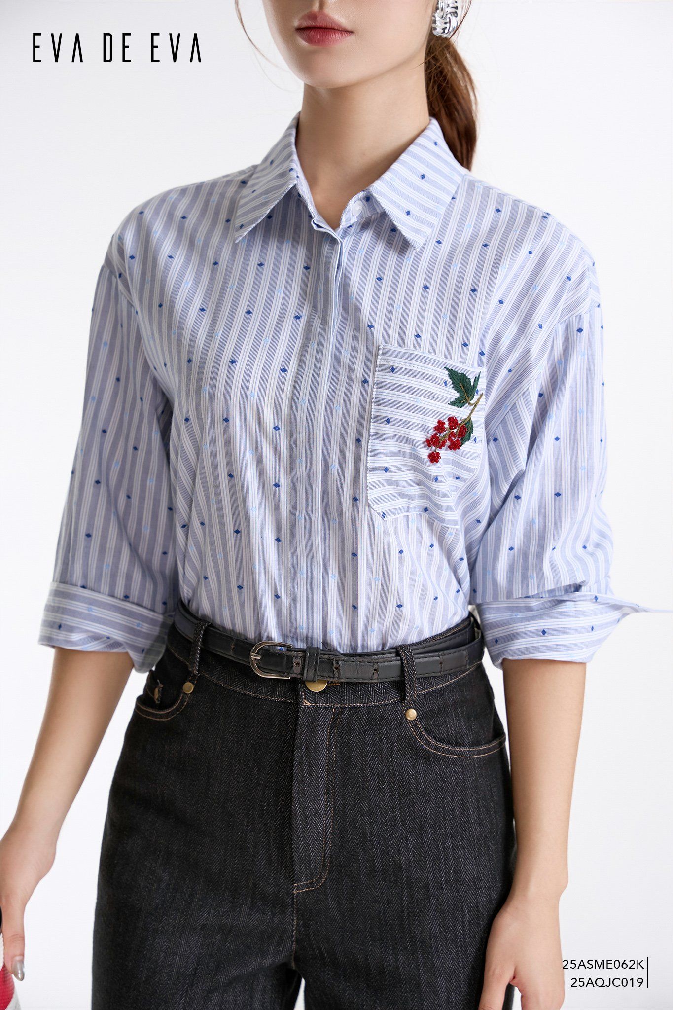  Sơ mi tay dài, Dáng sơ vin 25ASME062K 