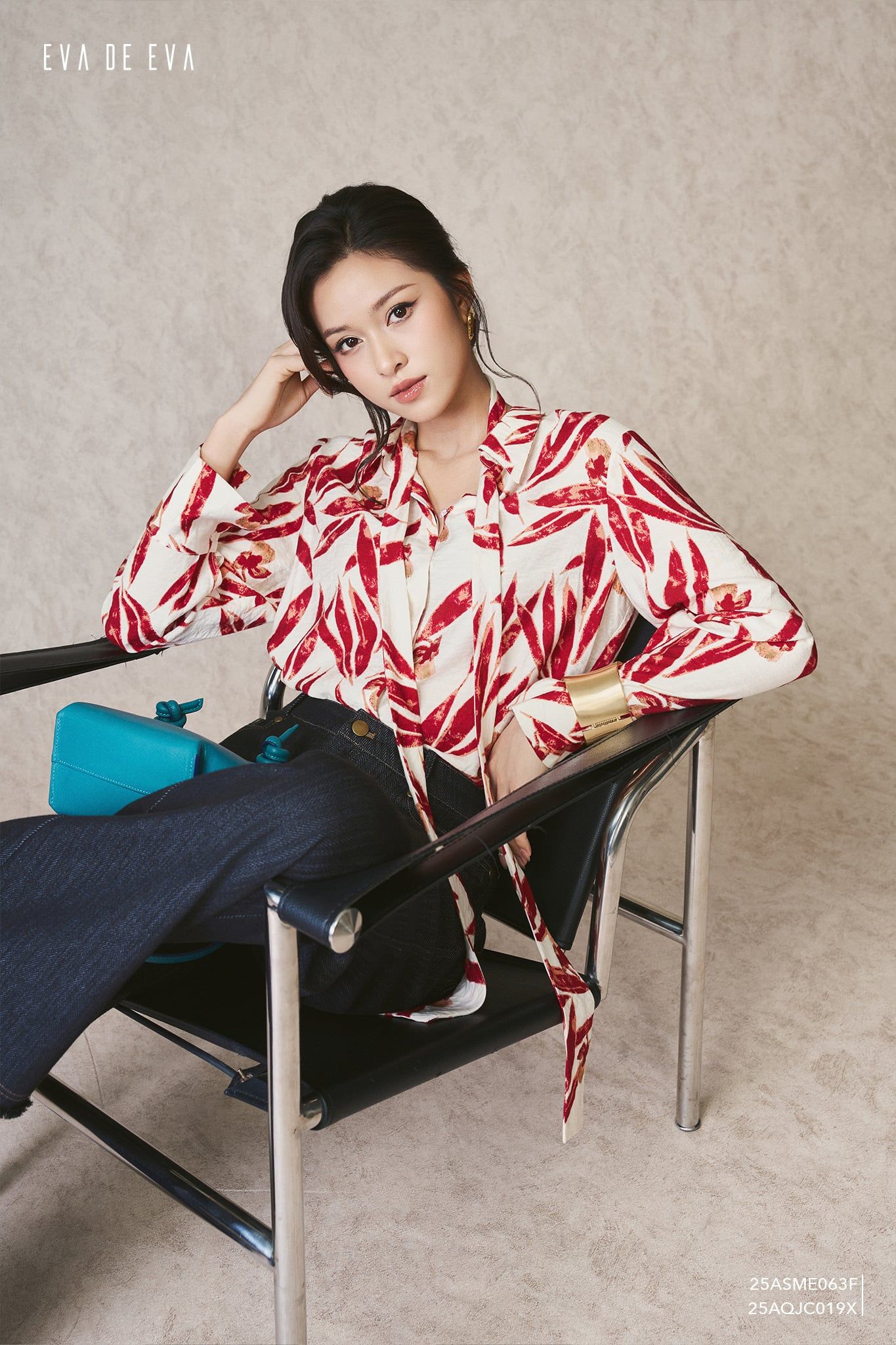  Sơ mi tay dài, Cổ nơ 25ASME063F 