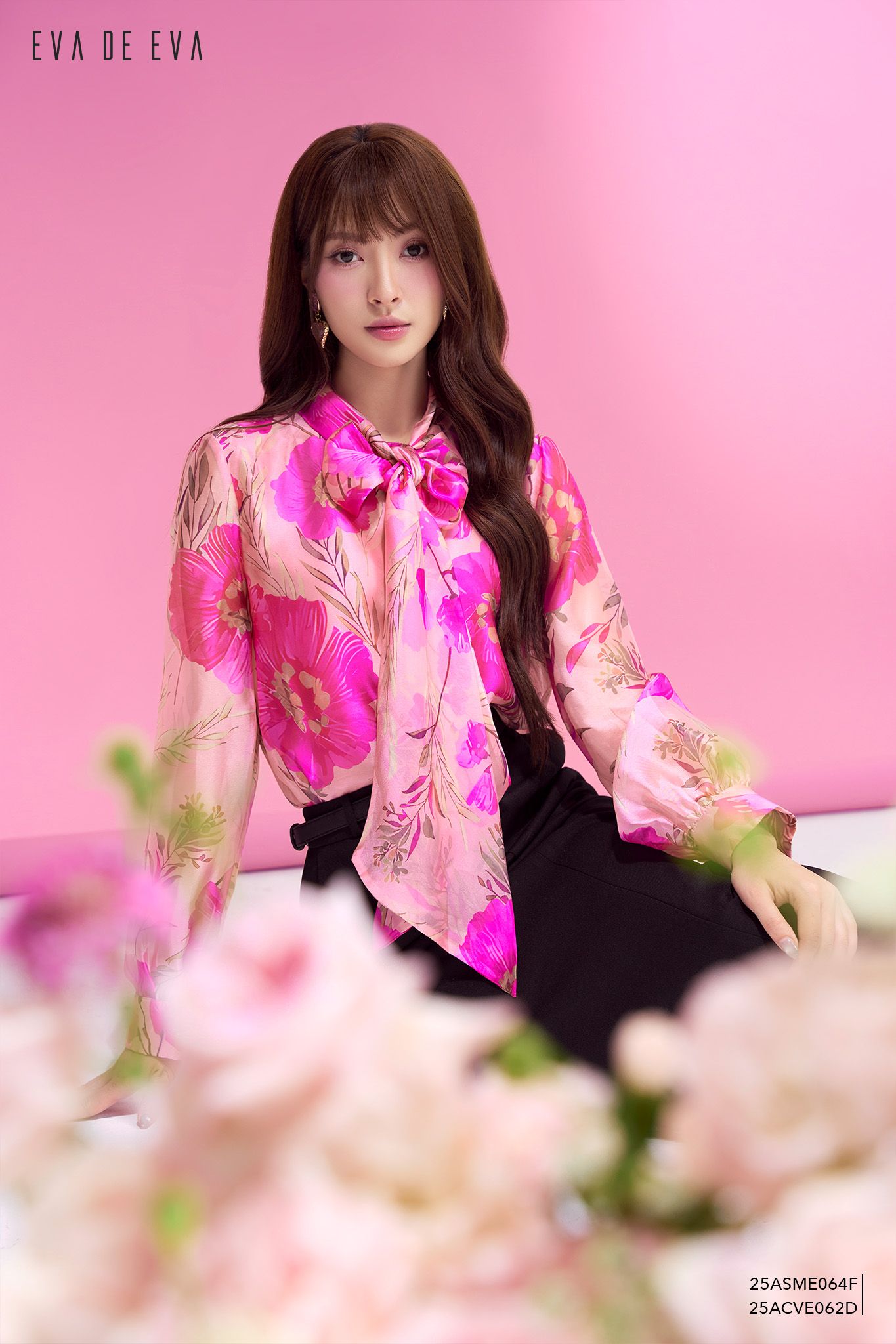  Sơ mi tay dài, Cổ nơ 25ASME064F 