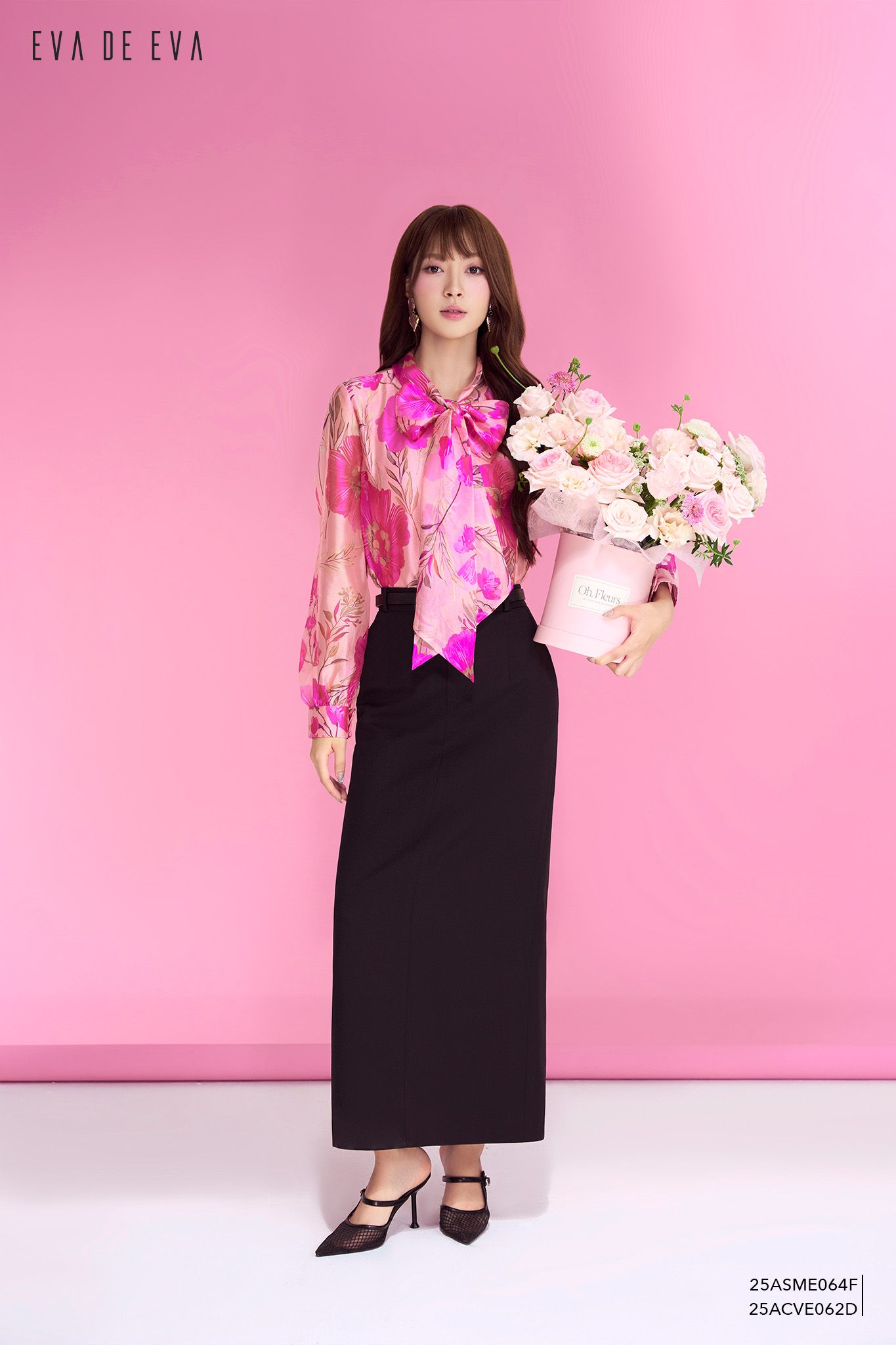  Sơ mi tay dài, Cổ nơ 25ASME064F 