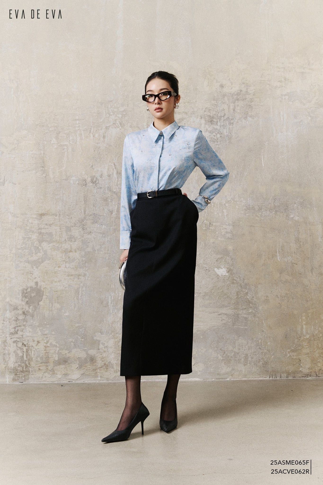  Sơ mi tay dài, Dáng sơ vin 25ASME065F 