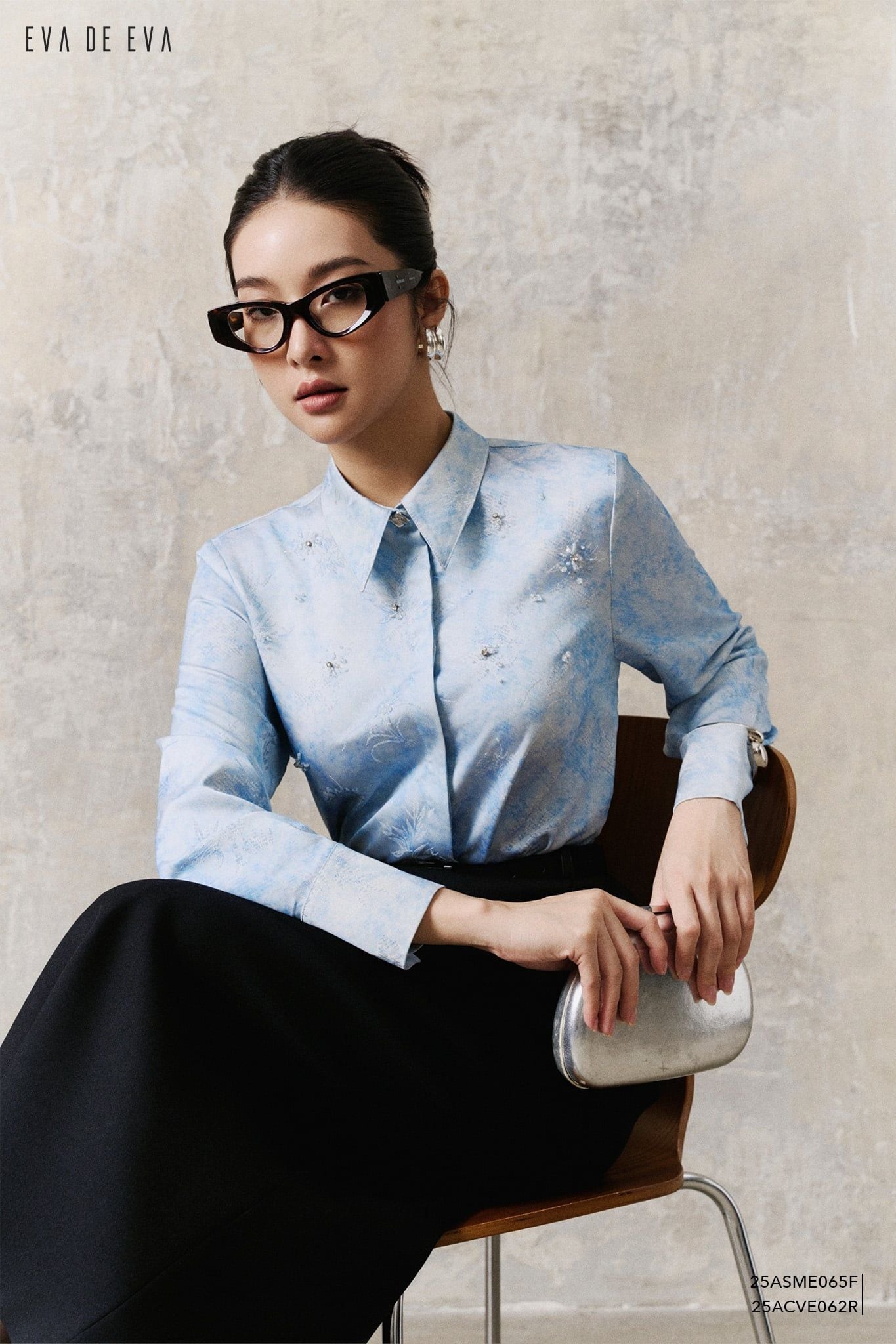  Sơ mi tay dài, Dáng sơ vin 25ASME065F 