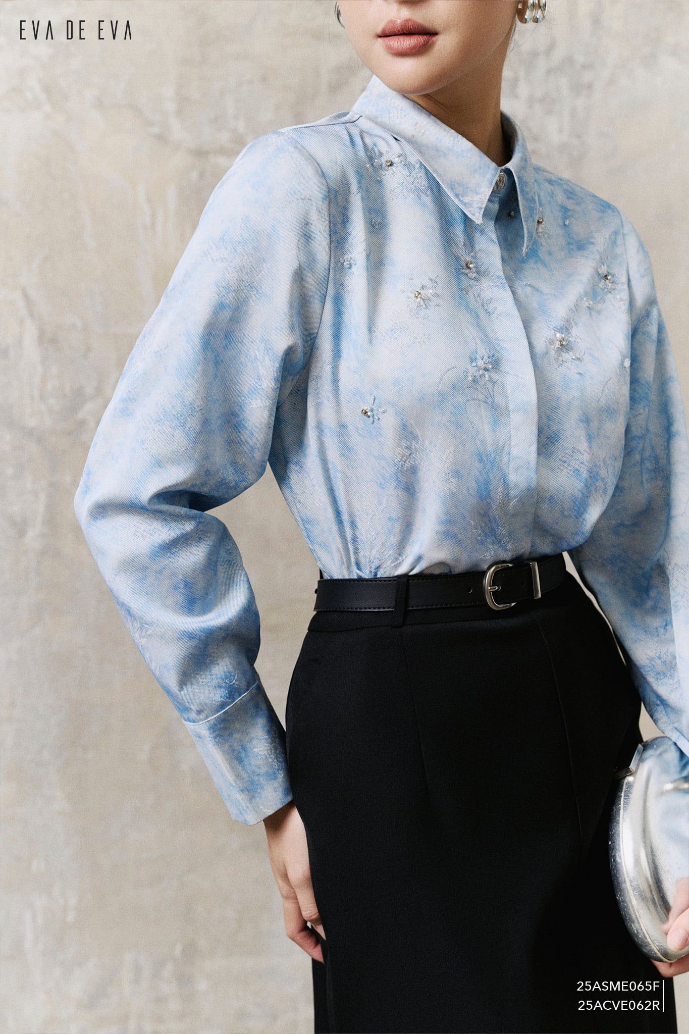  Sơ mi tay dài, Dáng sơ vin 25ASME065F 