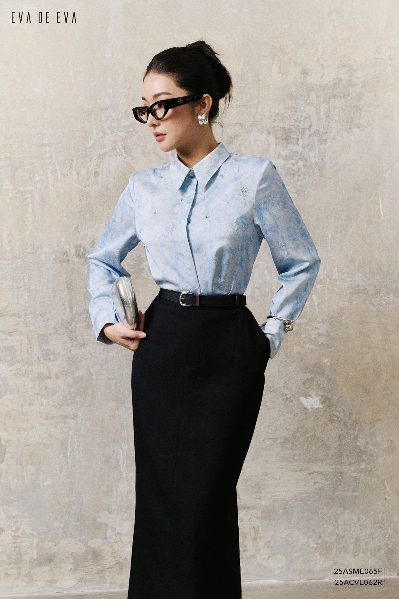  Sơ mi tay dài, Dáng sơ vin 25ASME065F 