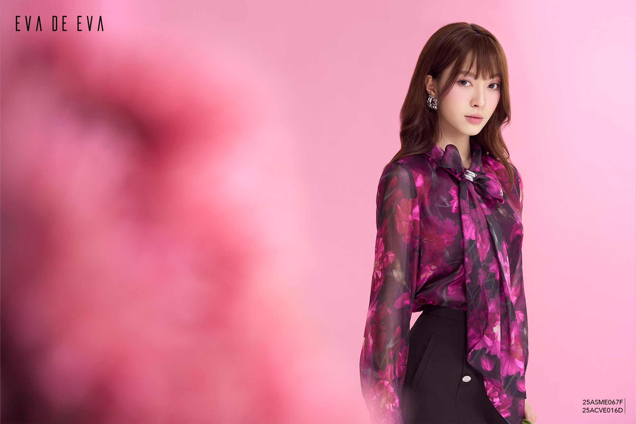  Sơ mi tay dài, Cổ nơ 25ASME067F 