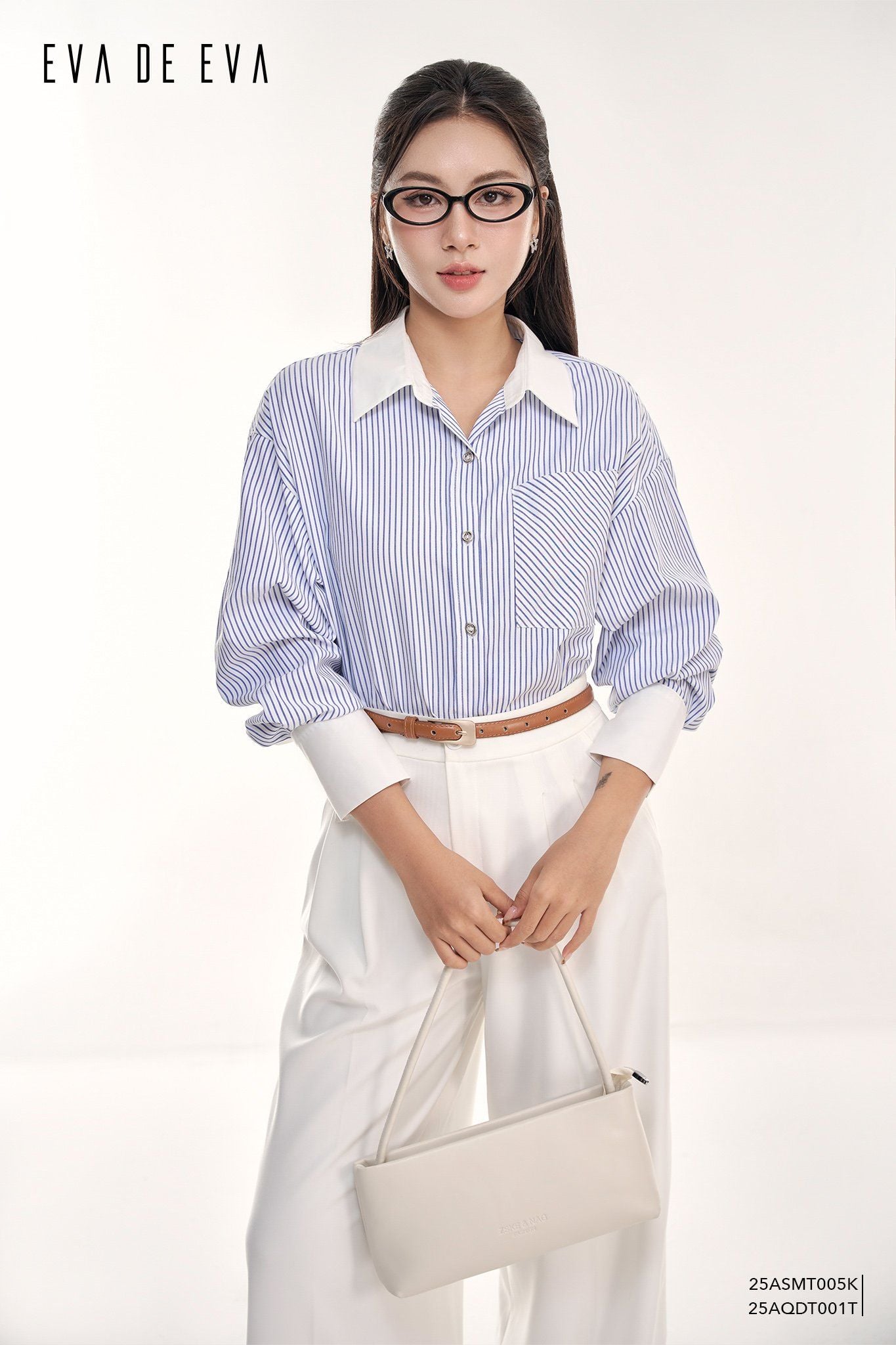  Sơ mi tay dài, Dáng sơ vin 25ASMT005K 