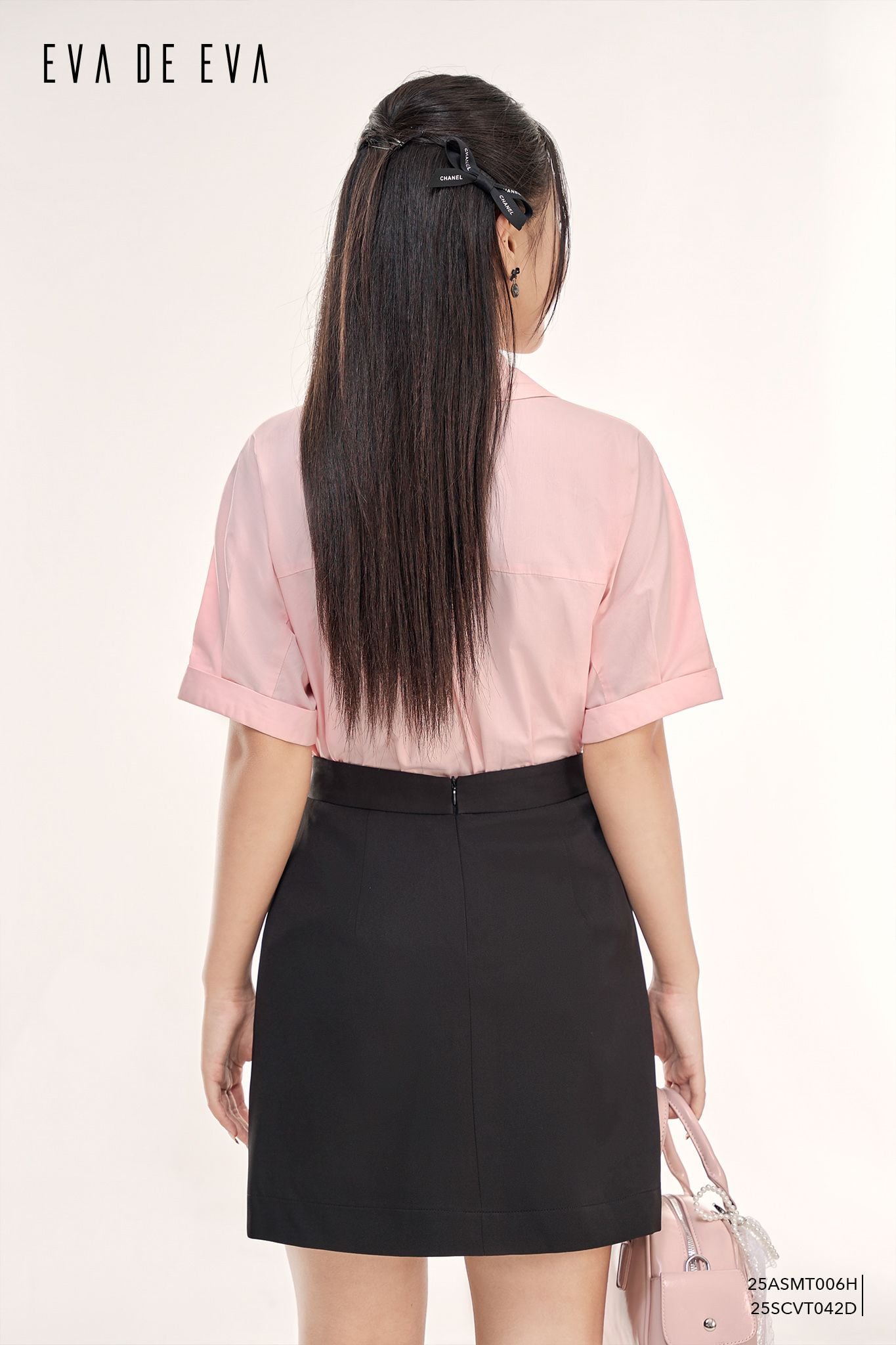  Sơ mi tay ngắn, Dáng sơ vin 25ASMT006H 