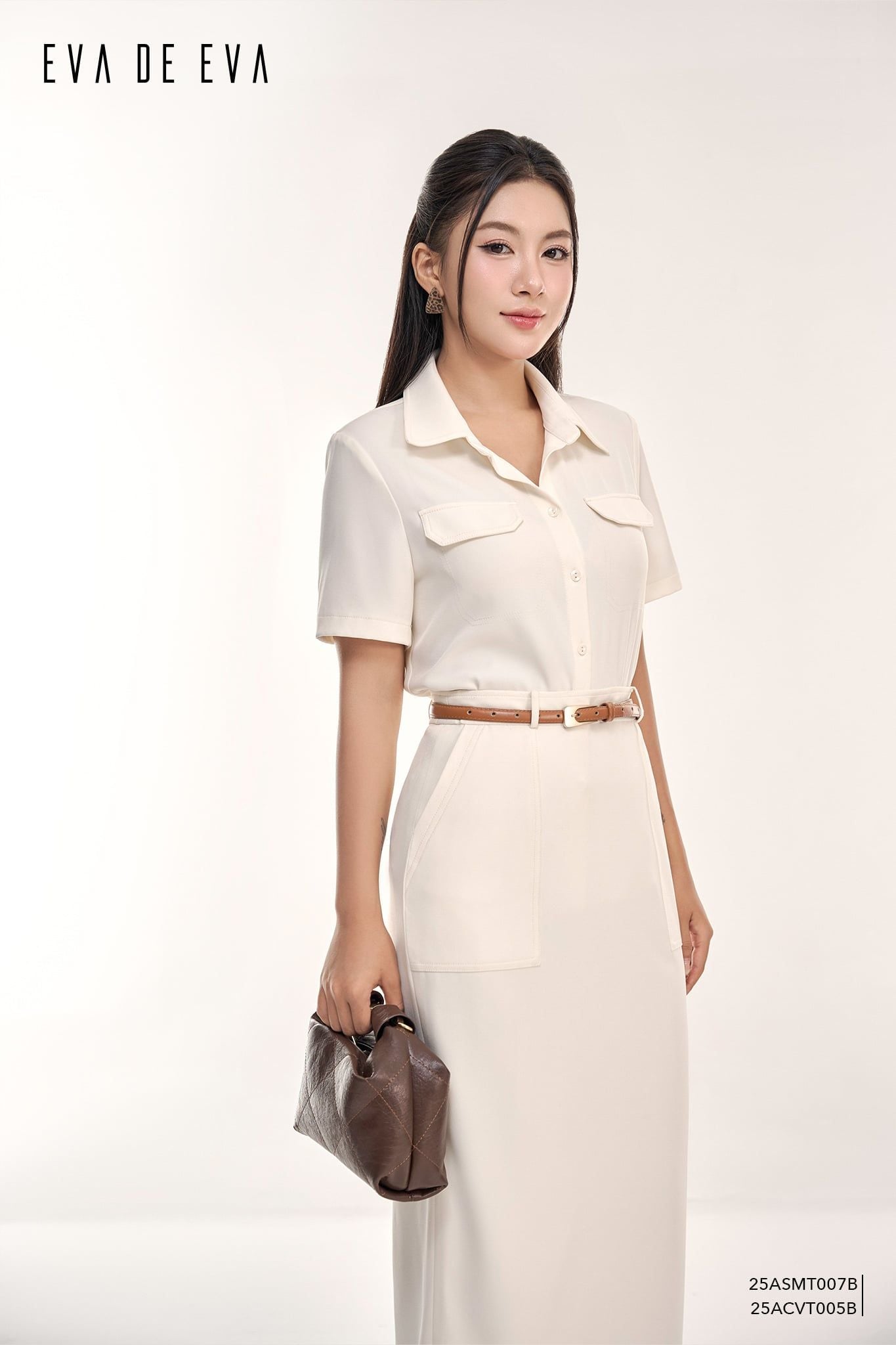  Sơ mi tay ngắn,  25ASMT007B 