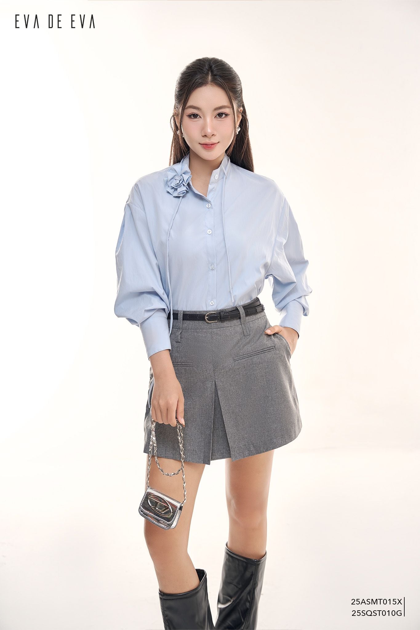  Sơ mi tay dài, Dáng sơ vin 25ASMT015X 