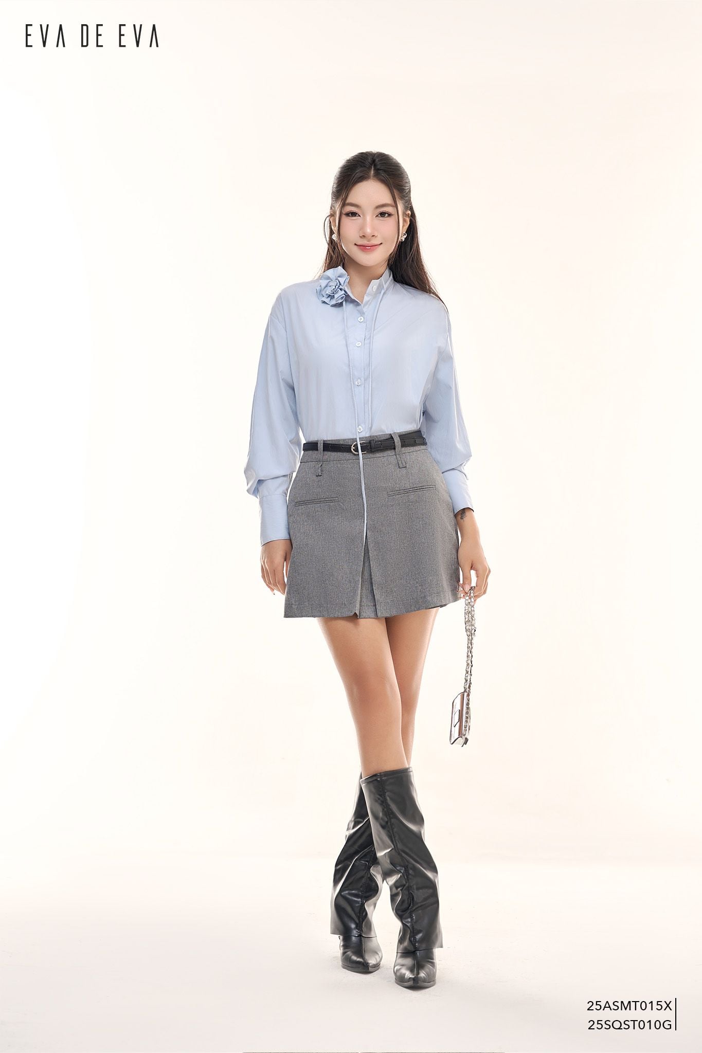  Sơ mi tay dài, Dáng sơ vin 25ASMT015X 