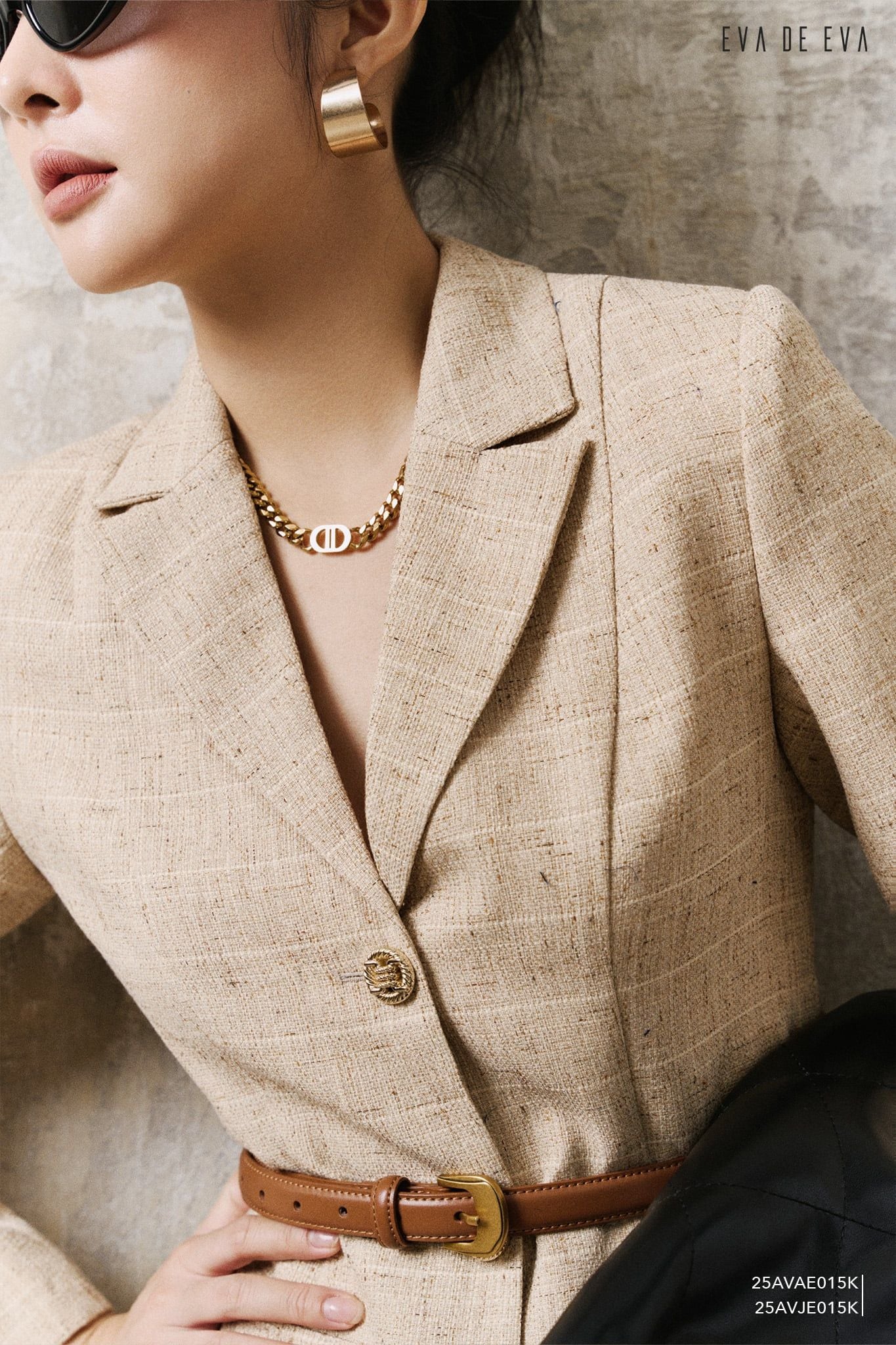  Áo vest trong bộ Vest-Váy,  25AVAE015K đi kèm TLU25_012N 