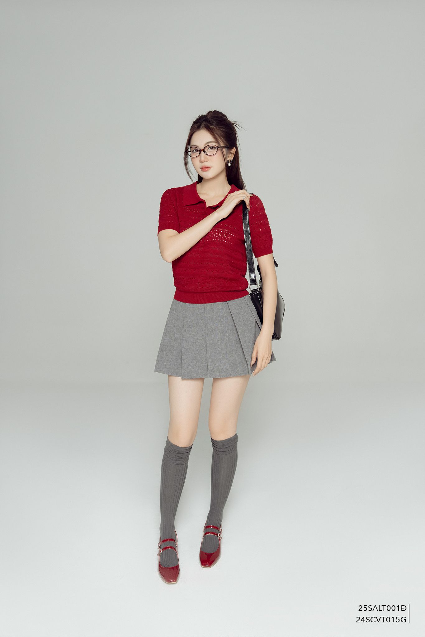  Áo len ngắn tay,  25SALT001Đ 