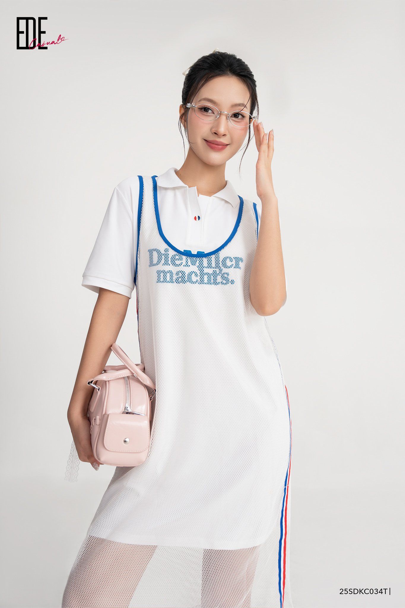  Đầm tay ngắn,  25SDKC034T 