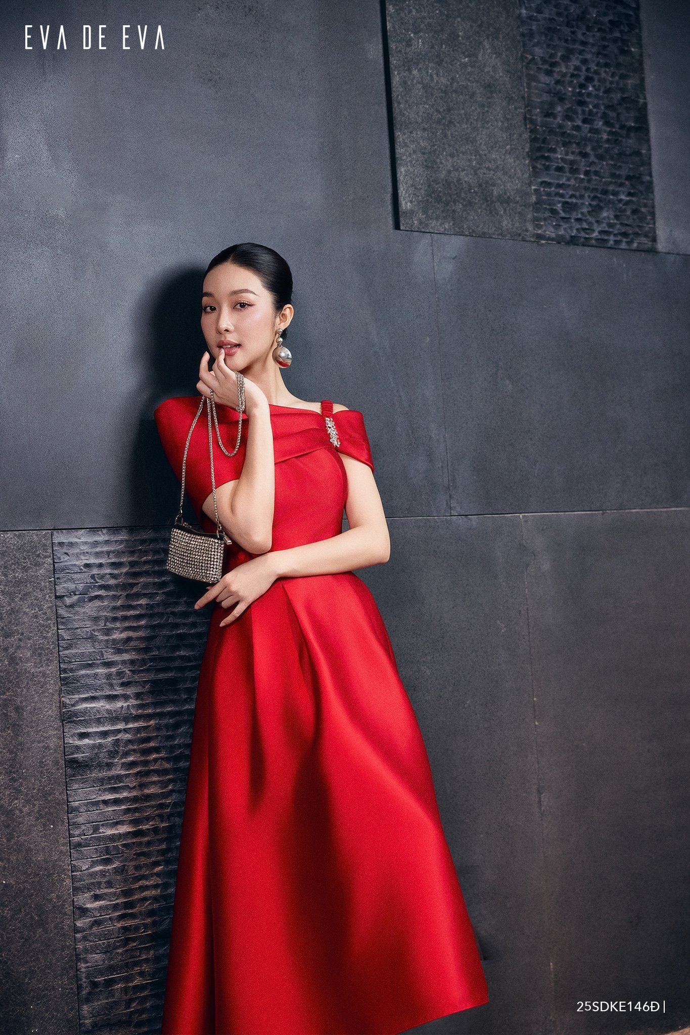  Đầm trễ vai,  25SDKE146Đ 