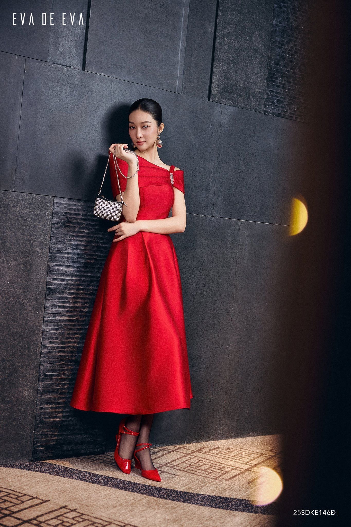  Đầm trễ vai,  25SDKE146Đ 