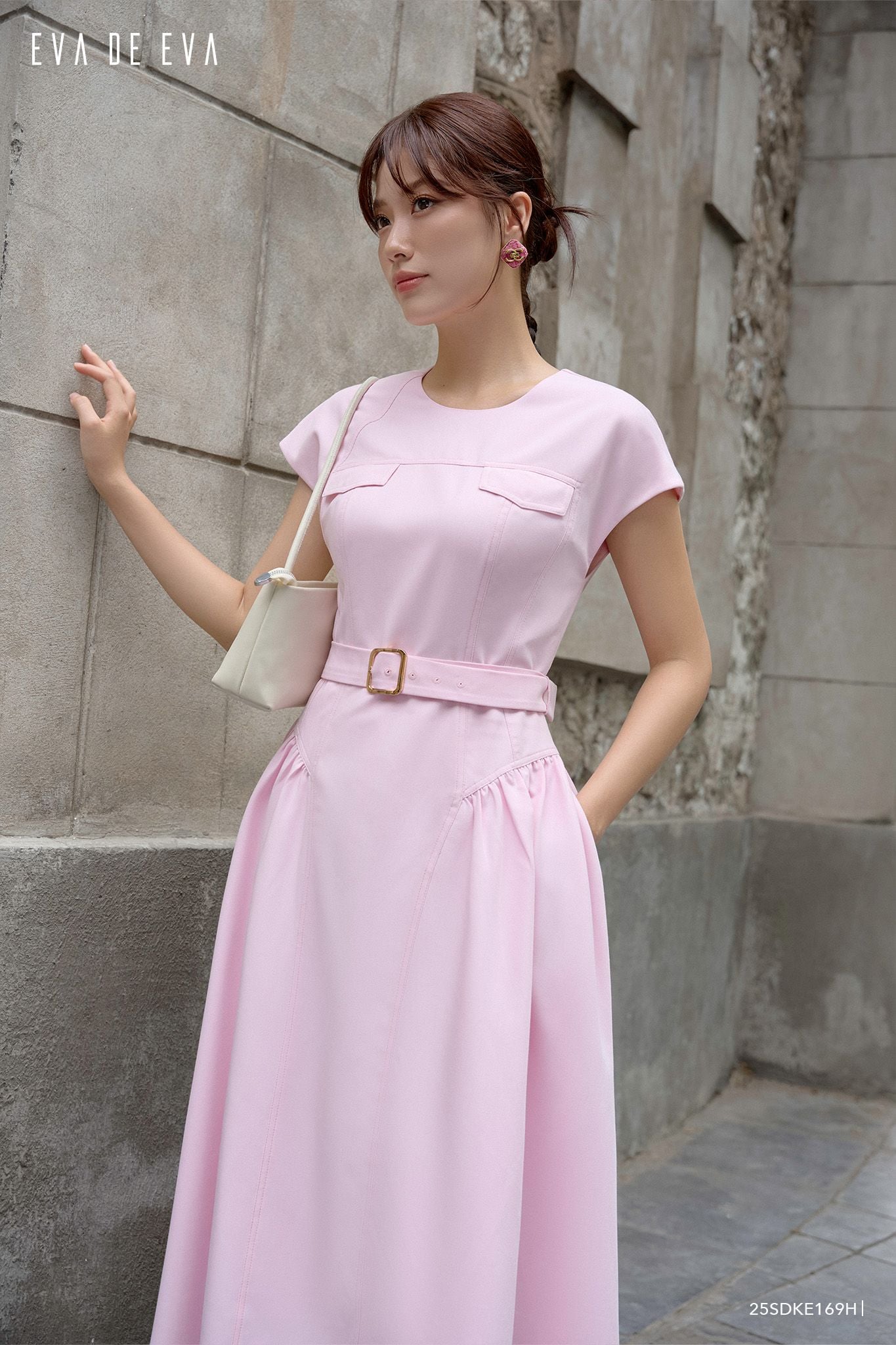  Đầm tay ngắn, Dáng thắt eo 25SDKE169H 