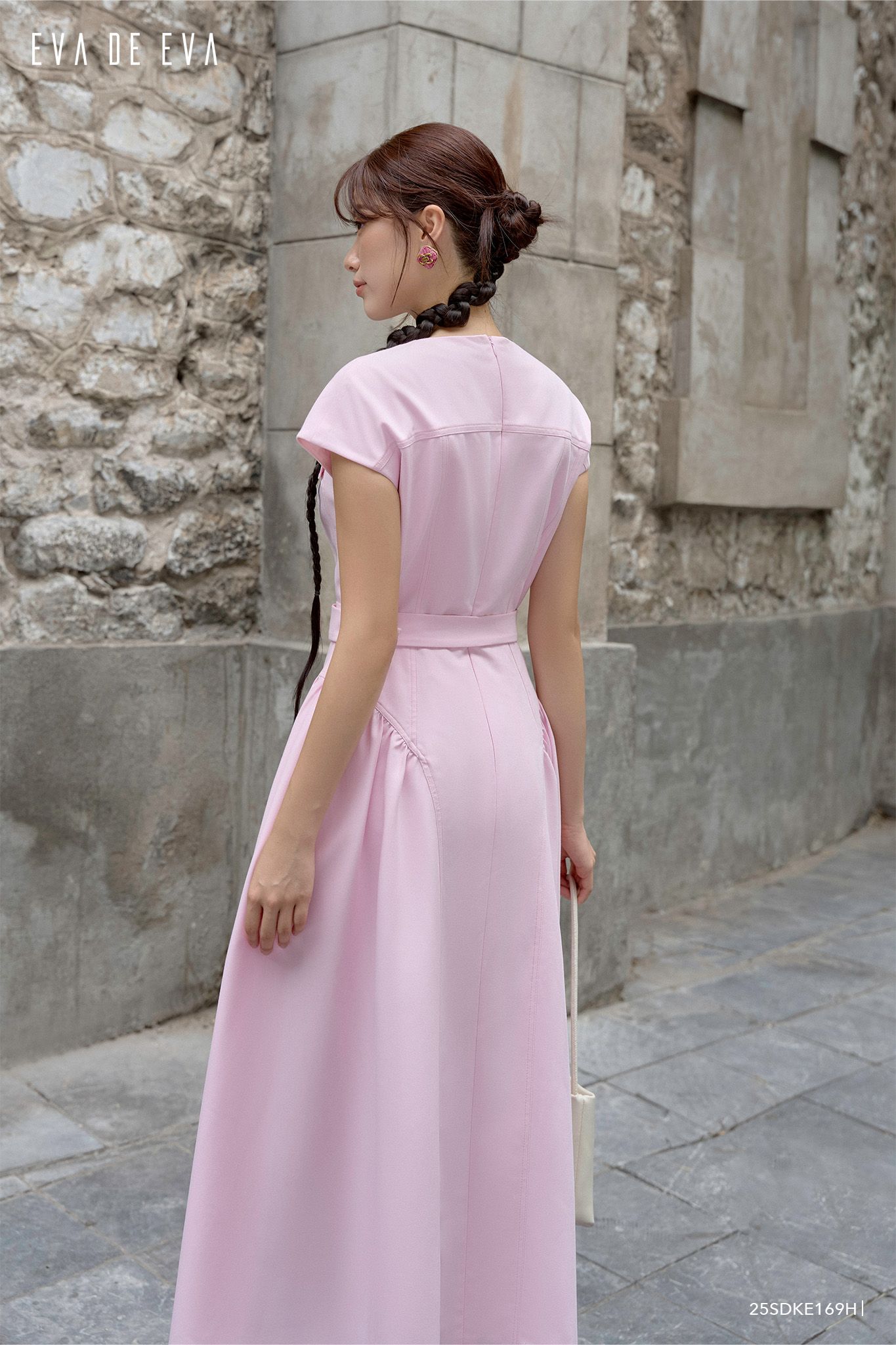  Đầm tay ngắn, Dáng thắt eo 25SDKE169H 